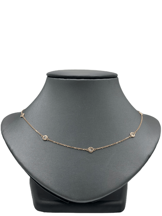 20" Rose Gold Diamonds By The Yard Chain - Forever Rox