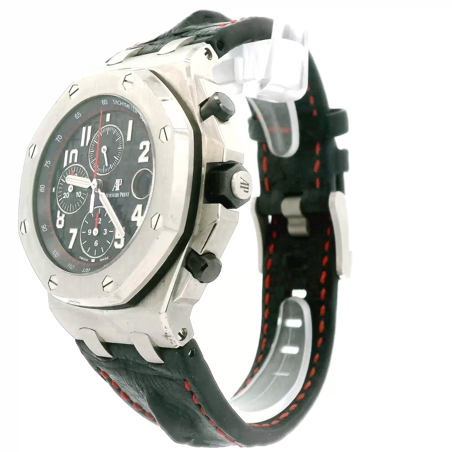 2017 Audemars Piguet Royal Oak Offshore Vampire Stainless Steel Leather Strap - Forever Rox Fine Jewelry