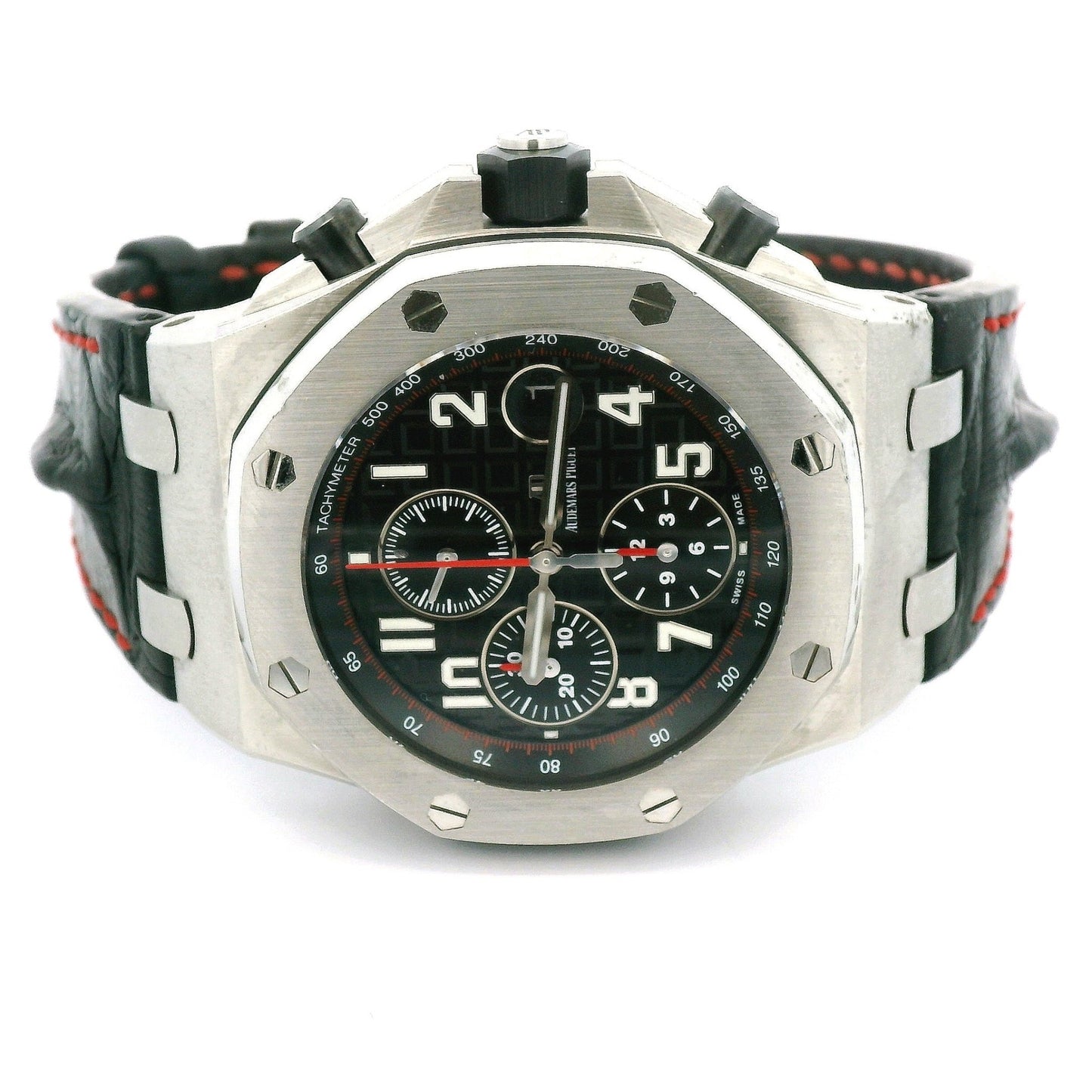 2017 Audemars Piguet Royal Oak Offshore Vampire Stainless Steel Leather Strap - Forever Rox Fine Jewelry