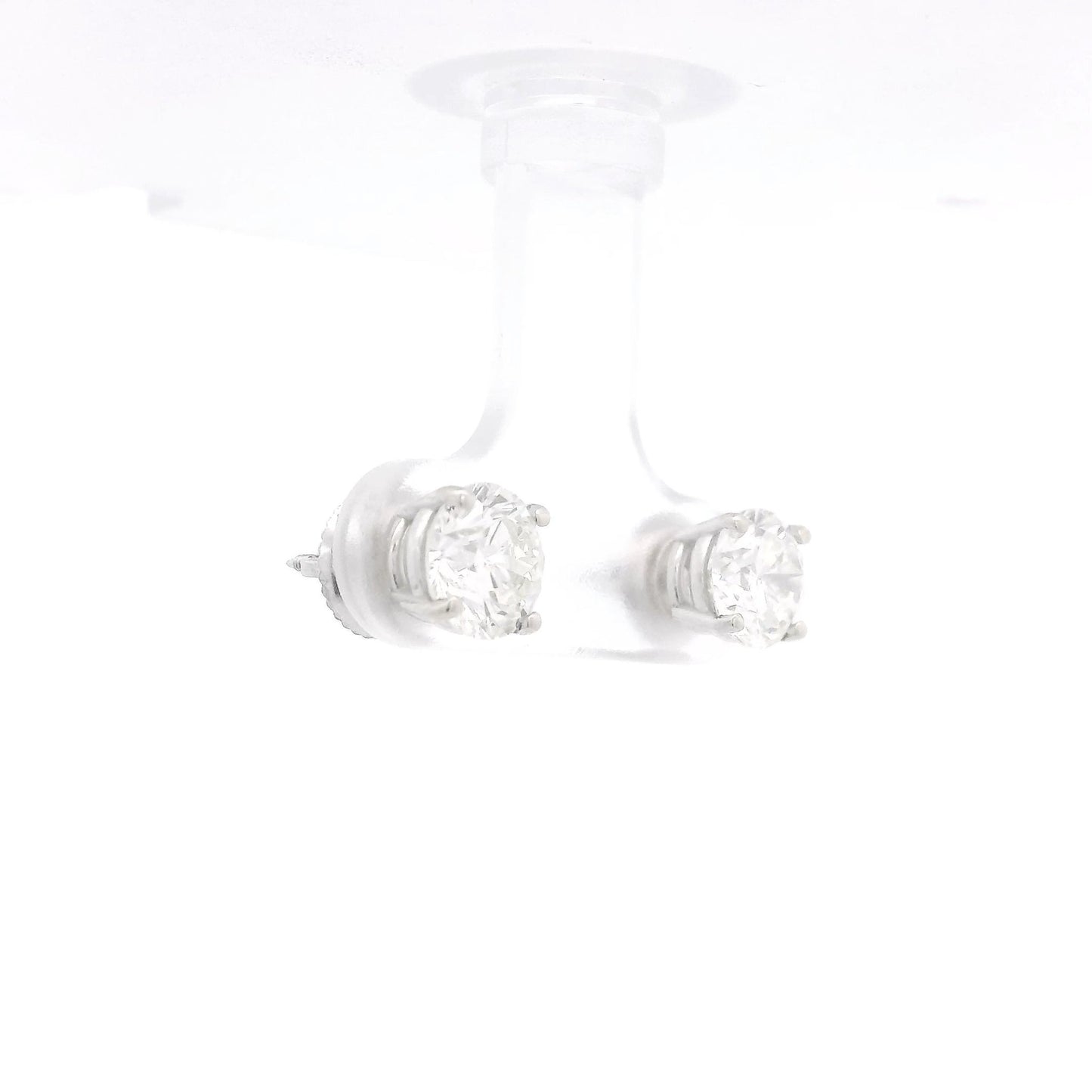 2.04ctw Round Cut Diamond 4 Prong Studs - Forever Rox Fine Jewelry