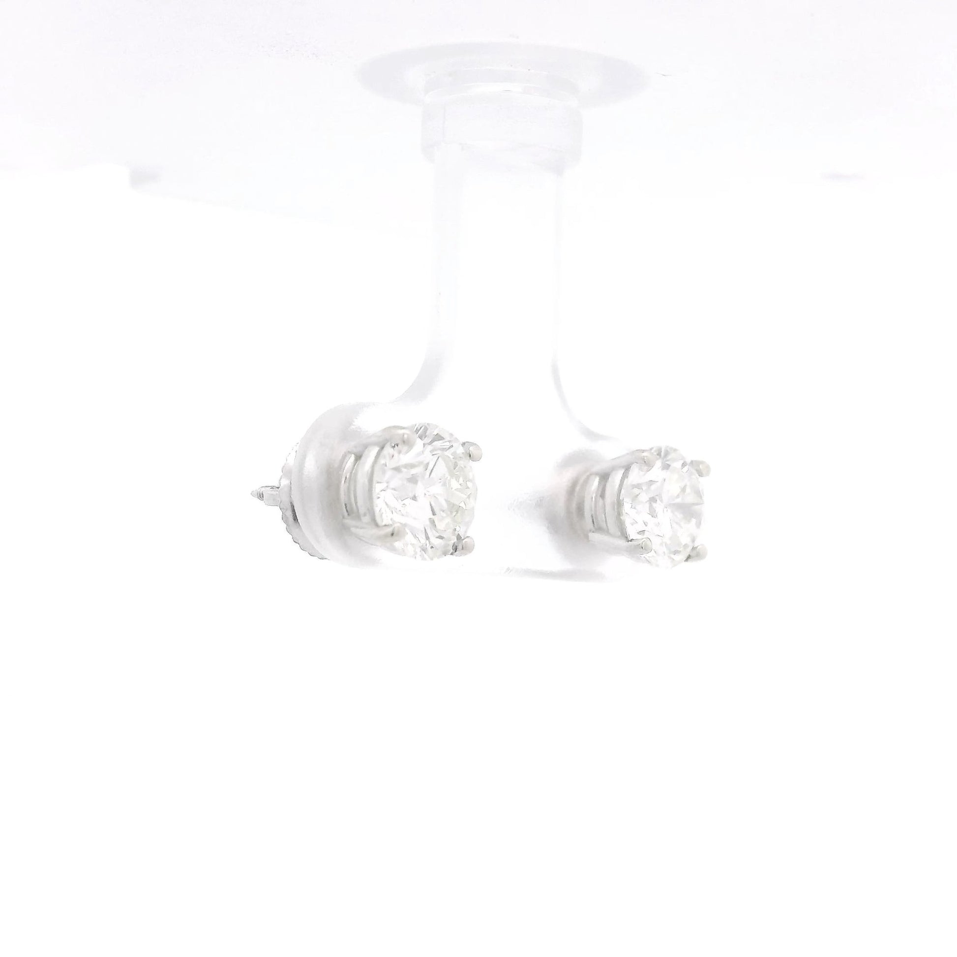 2.04ctw Round Cut Diamond 4 Prong Studs - Forever Rox Fine Jewelry