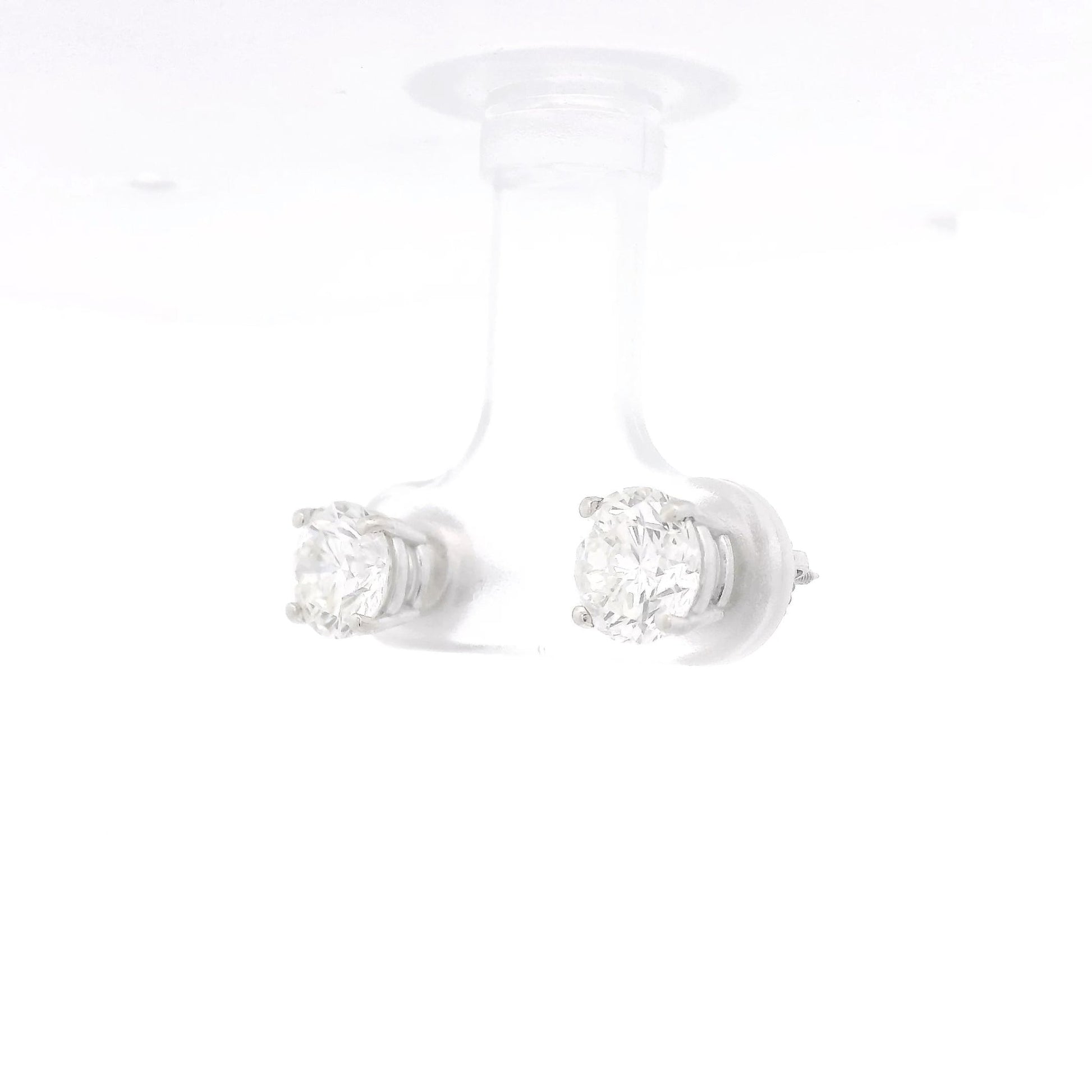 2.04ctw Round Cut Diamond 4 Prong Studs - Forever Rox Fine Jewelry