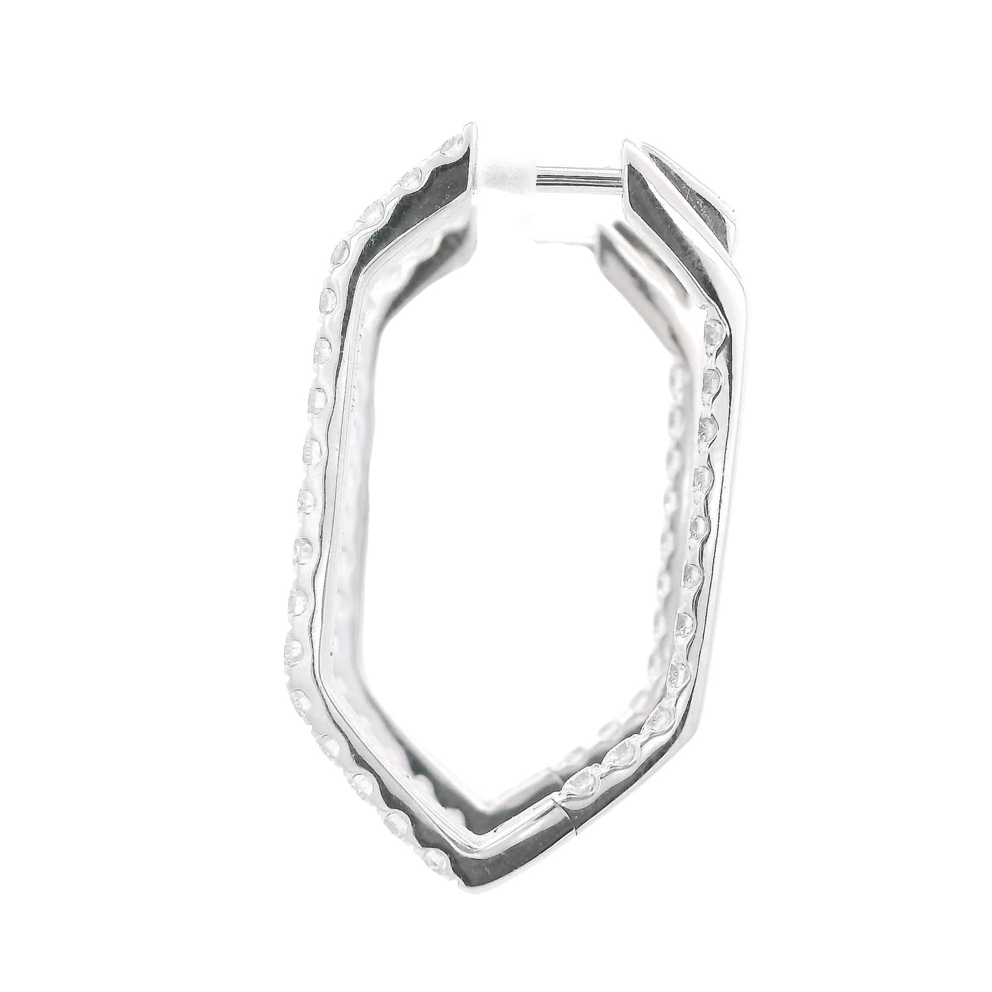 Hexagon Diamond Hoops