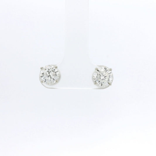 2.10ctw Round Cut Natural Diamond 4 Prong Studs - Forever Rox Fine Jewelry