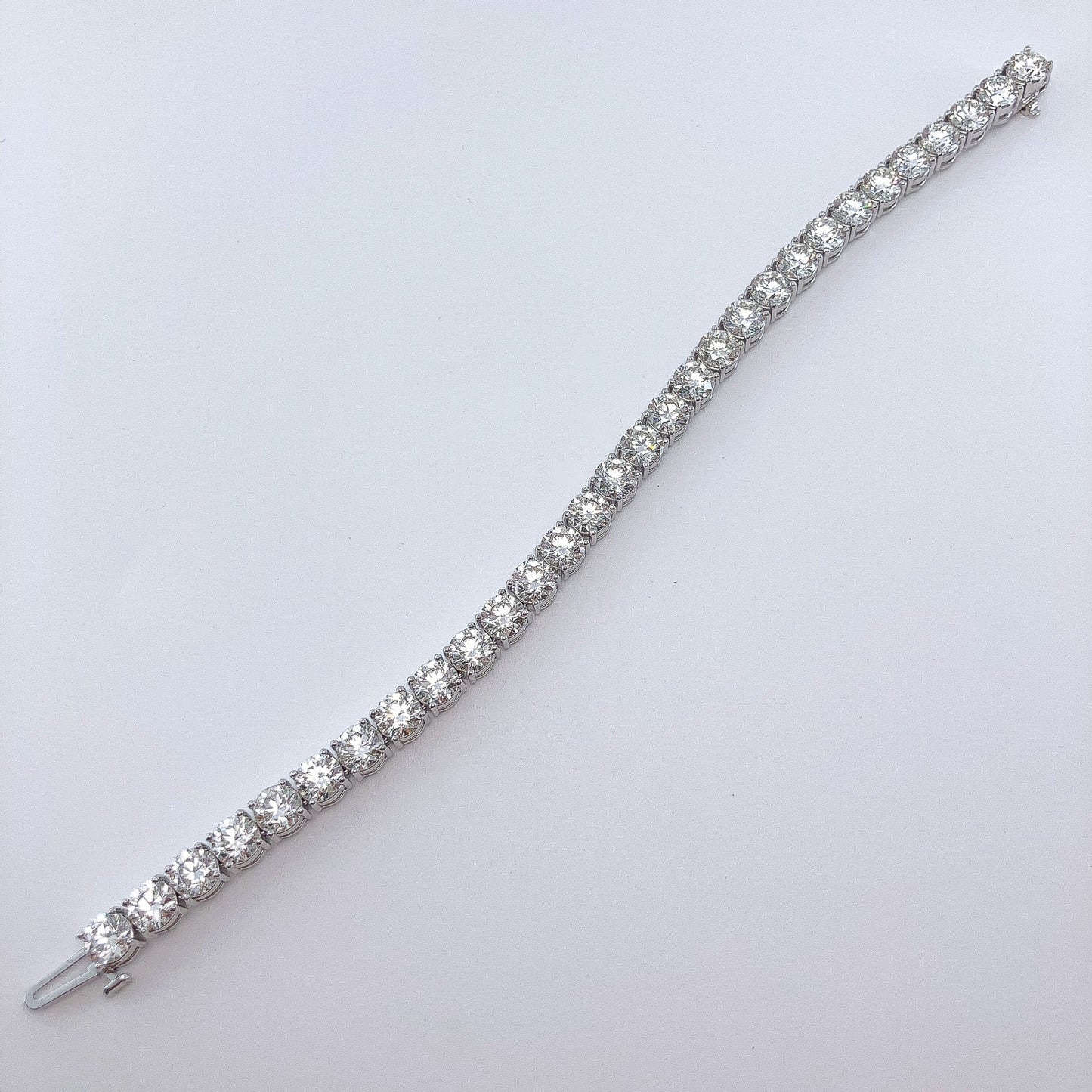 22.20cts Round Diamond Tennis Bracelet, 18k - Forever Rox