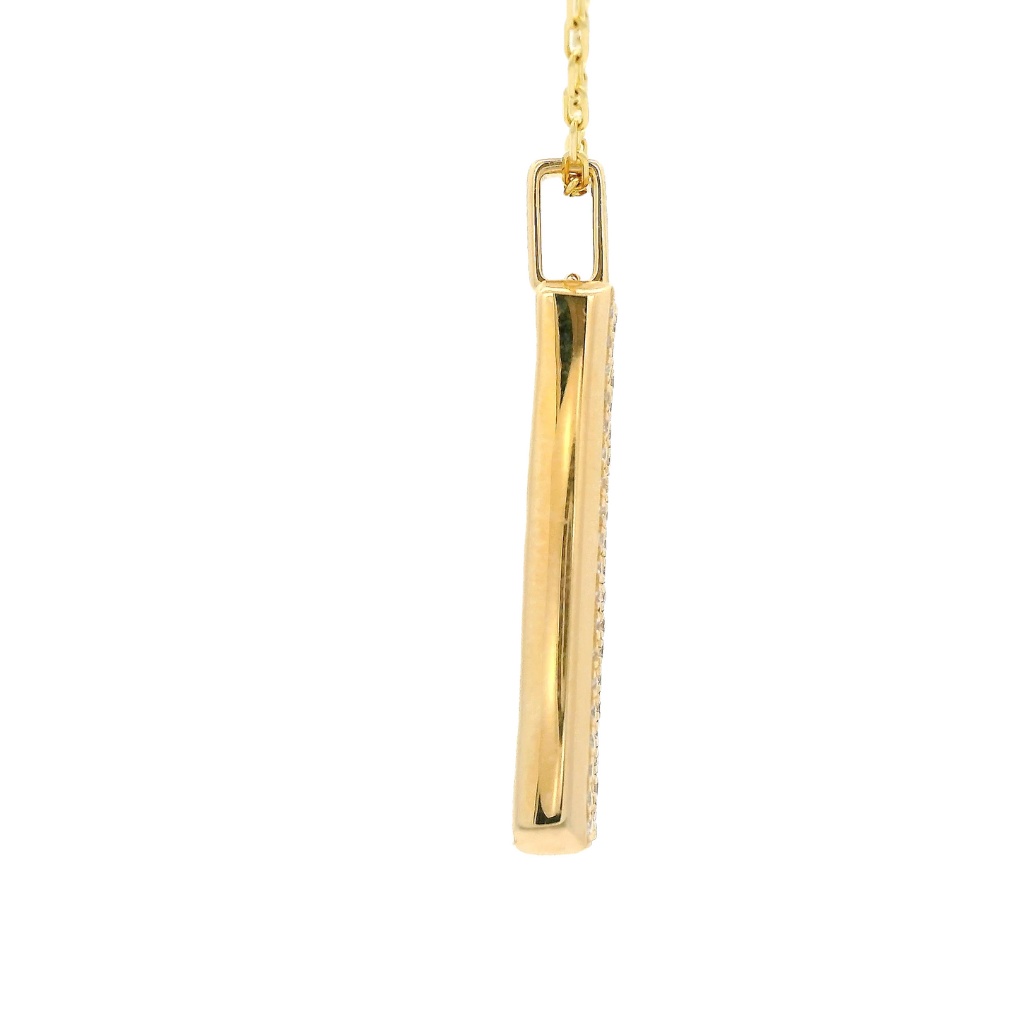 Gold & Diamond Bar Pendant