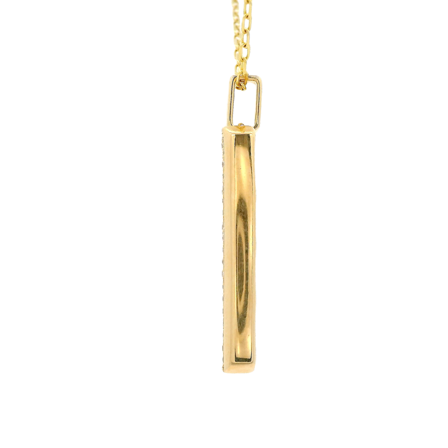 Gold & Diamond Bar Pendant