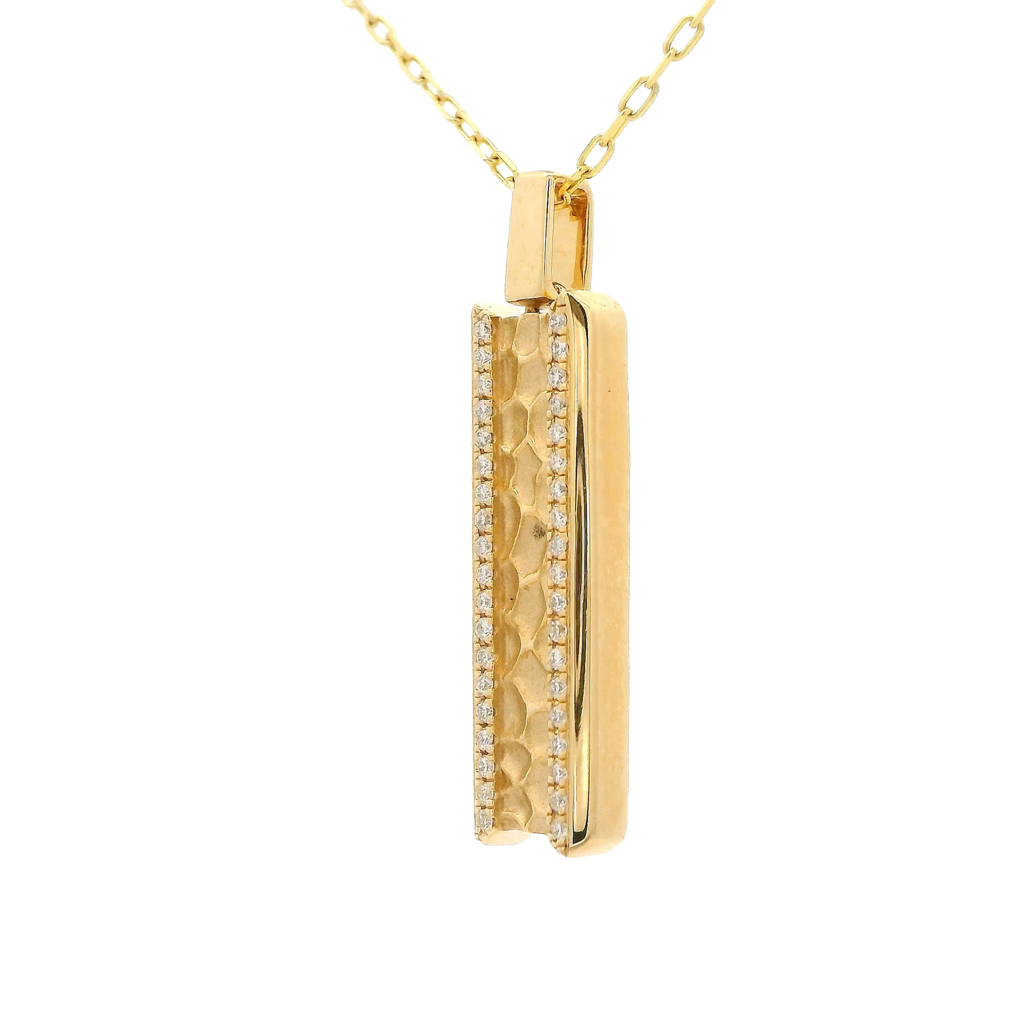 Gold & Diamond Bar Pendant