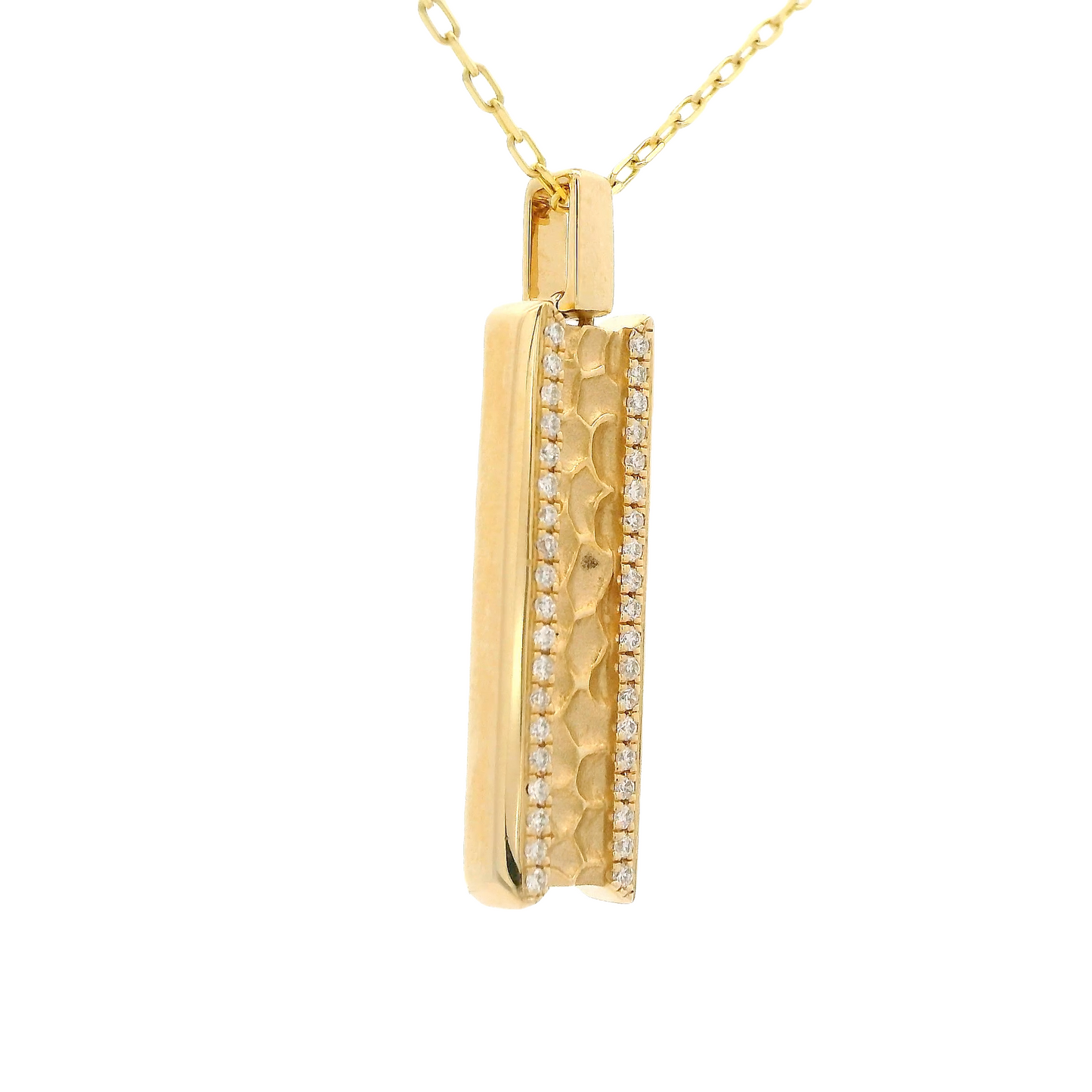 Gold & Diamond Bar Pendant