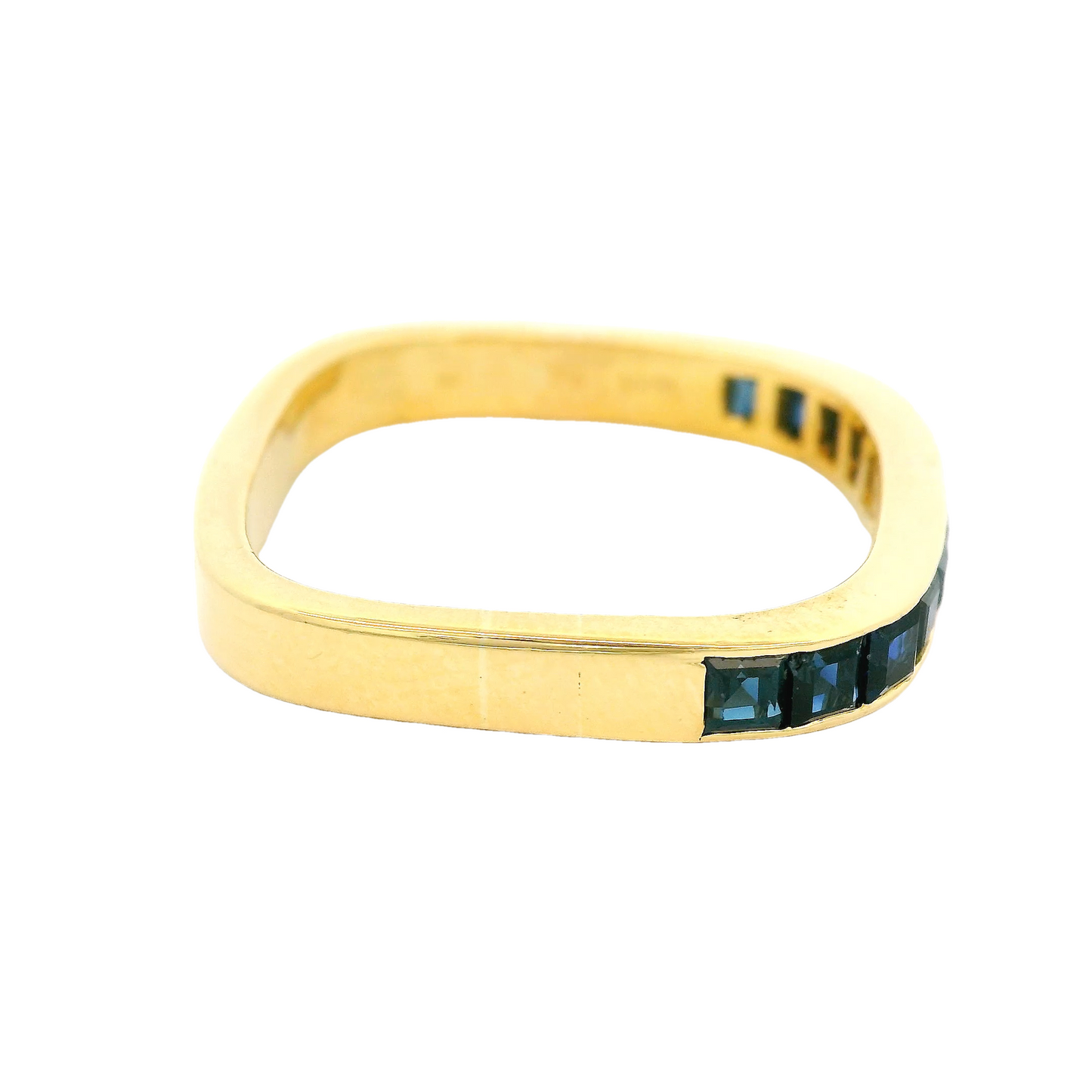 Sapphire Rounded Square Shape Band