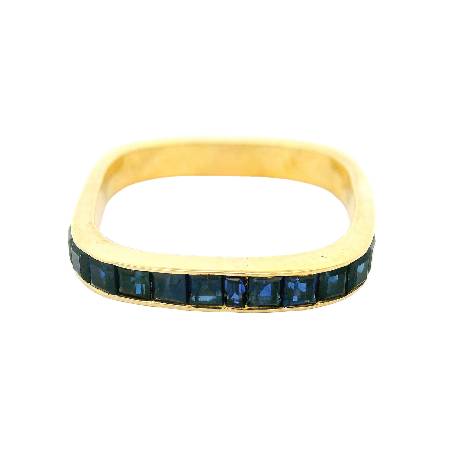 Sapphire Rounded Square Shape Band