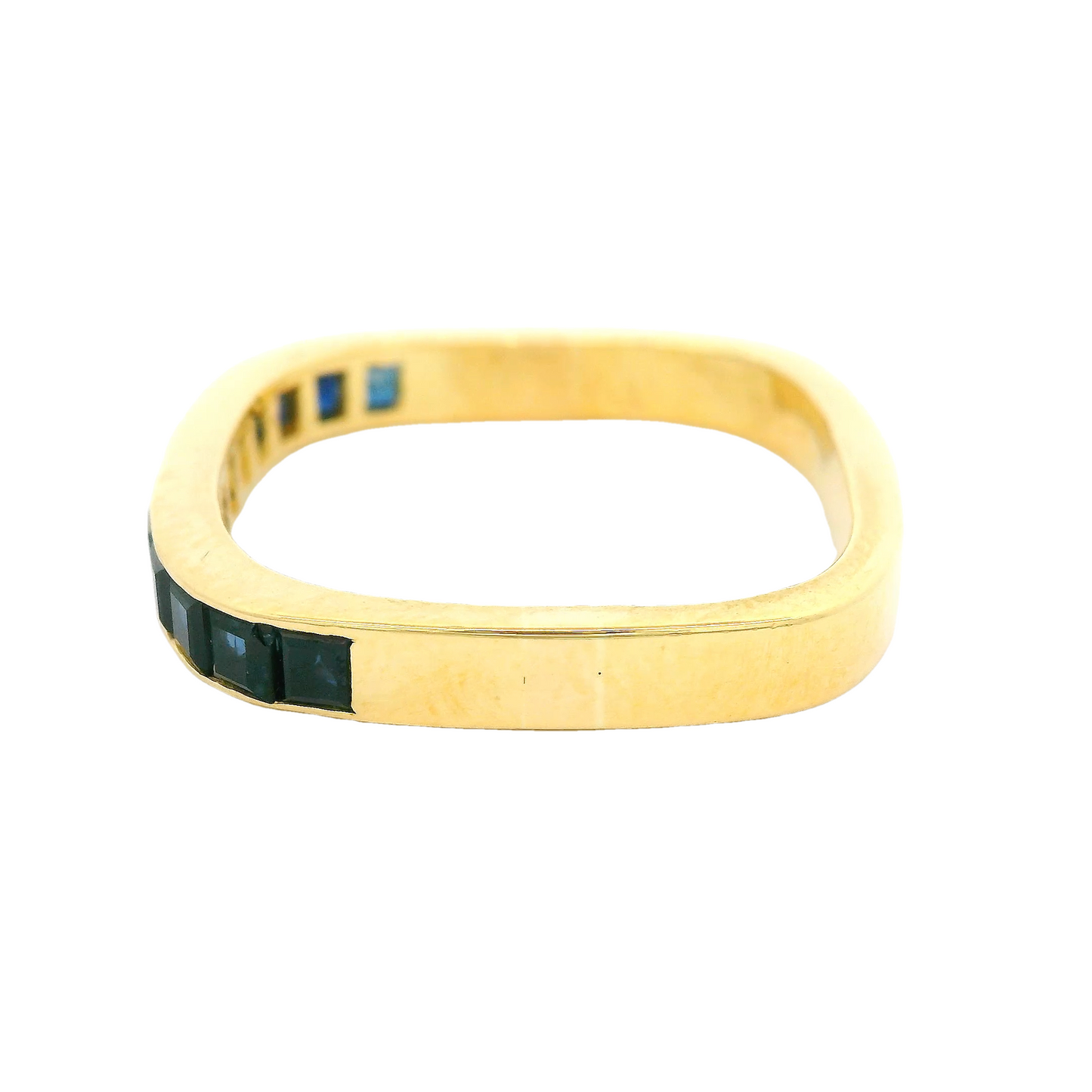 Sapphire Rounded Square Shape Band