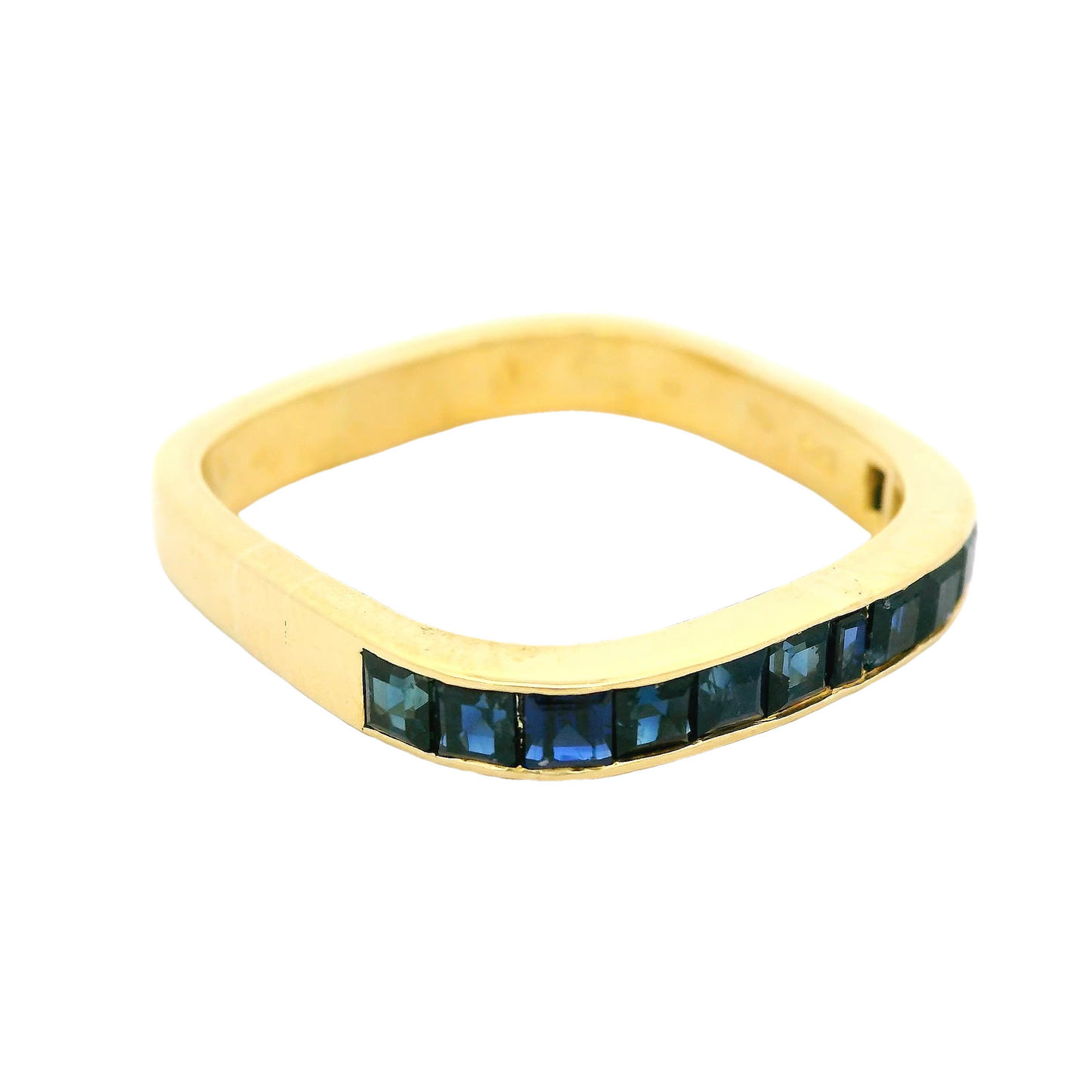 Sapphire Rounded Square Shape Band