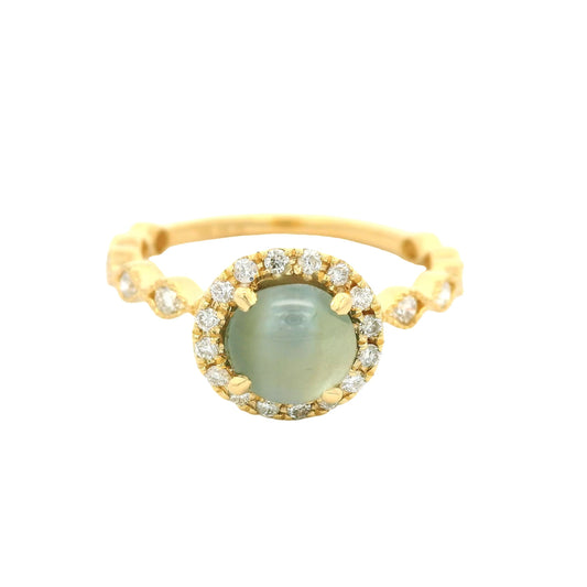 Cats Eye Alexandrite Ring With Diamonds