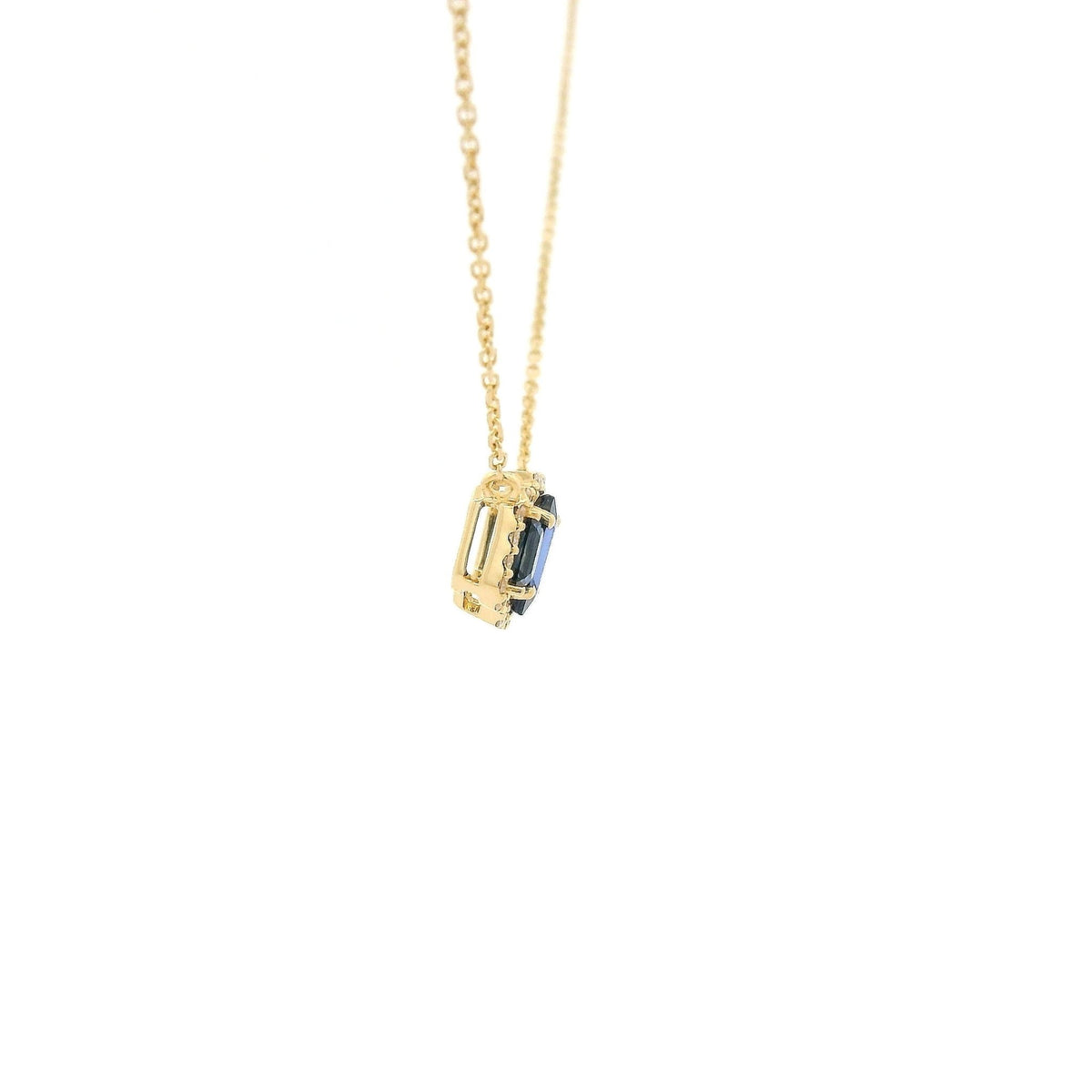 3 Emerald Cut Sapphire & Diamond Pendant - Forever Rox Fine Jewelry