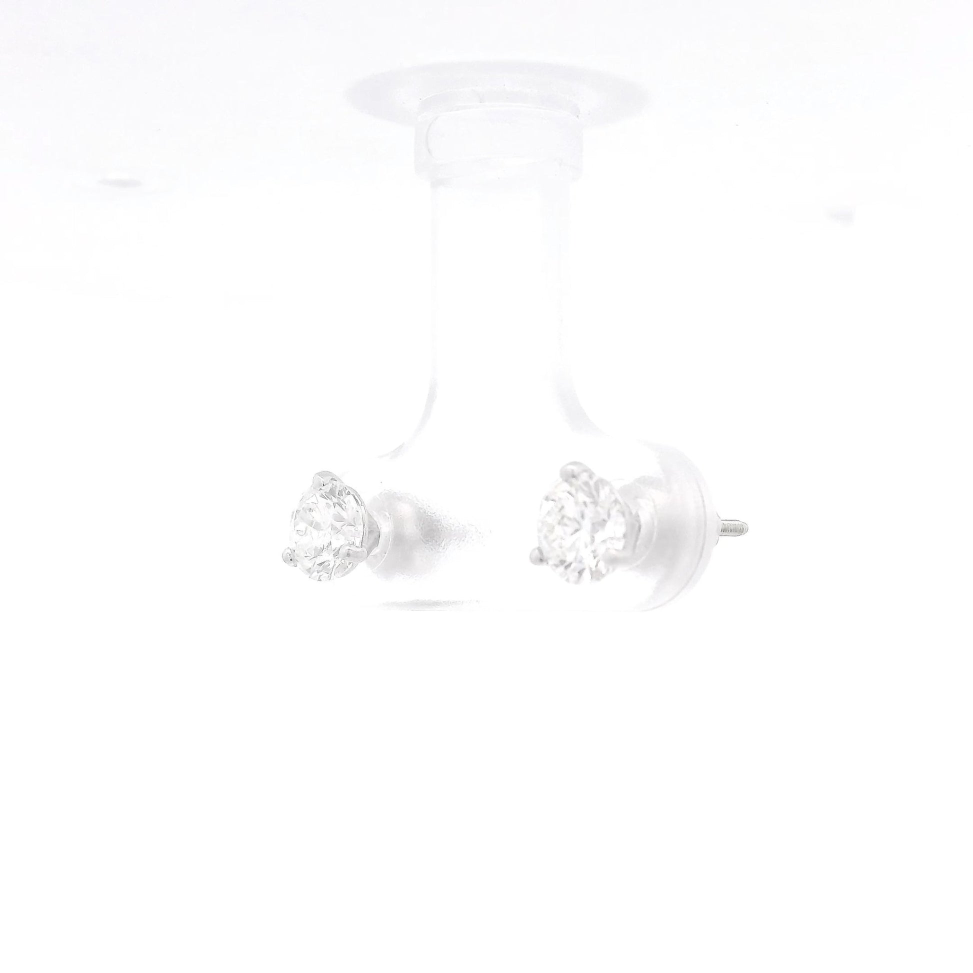 3 Prong .90ctw Diamond Studs - Forever Rox