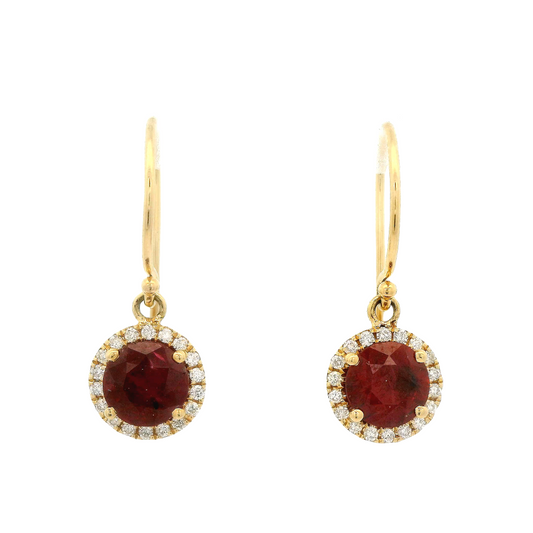 Ruby & Diamond Dangles