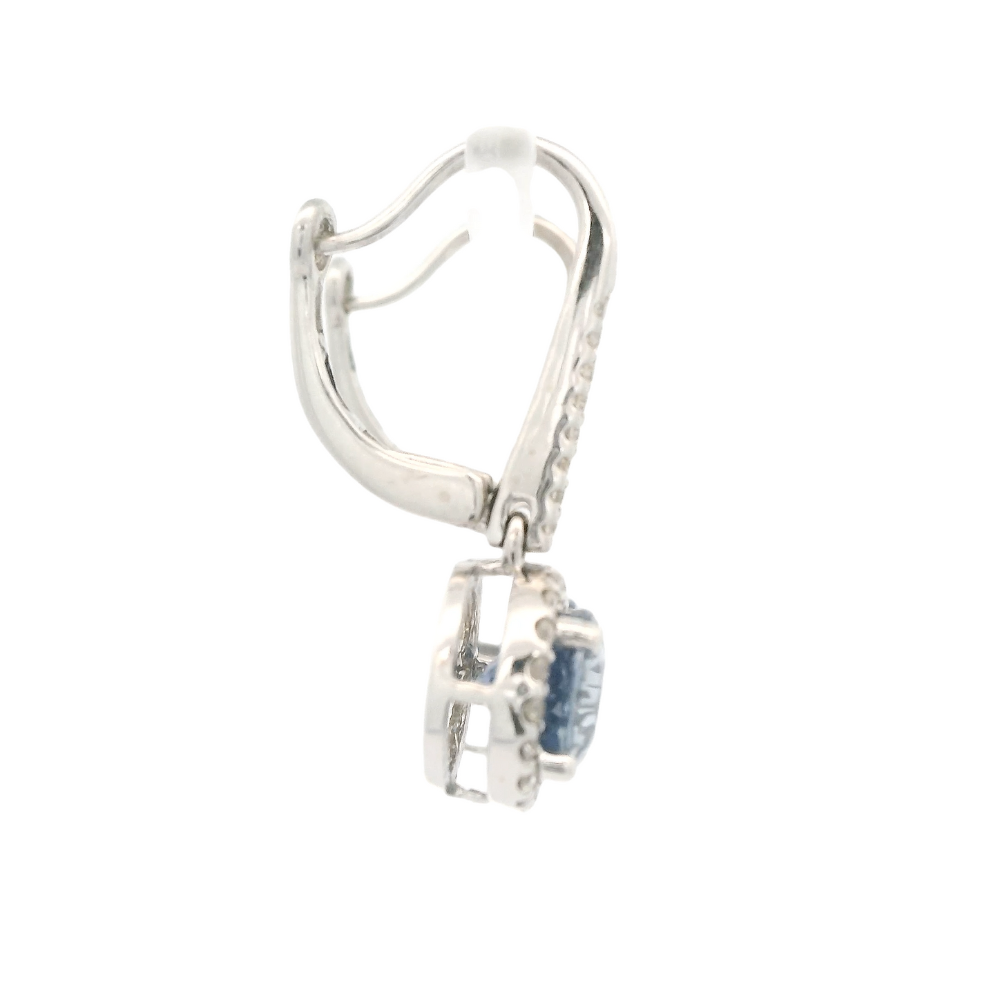 Light Blue Sapphire & Diamond Dangles