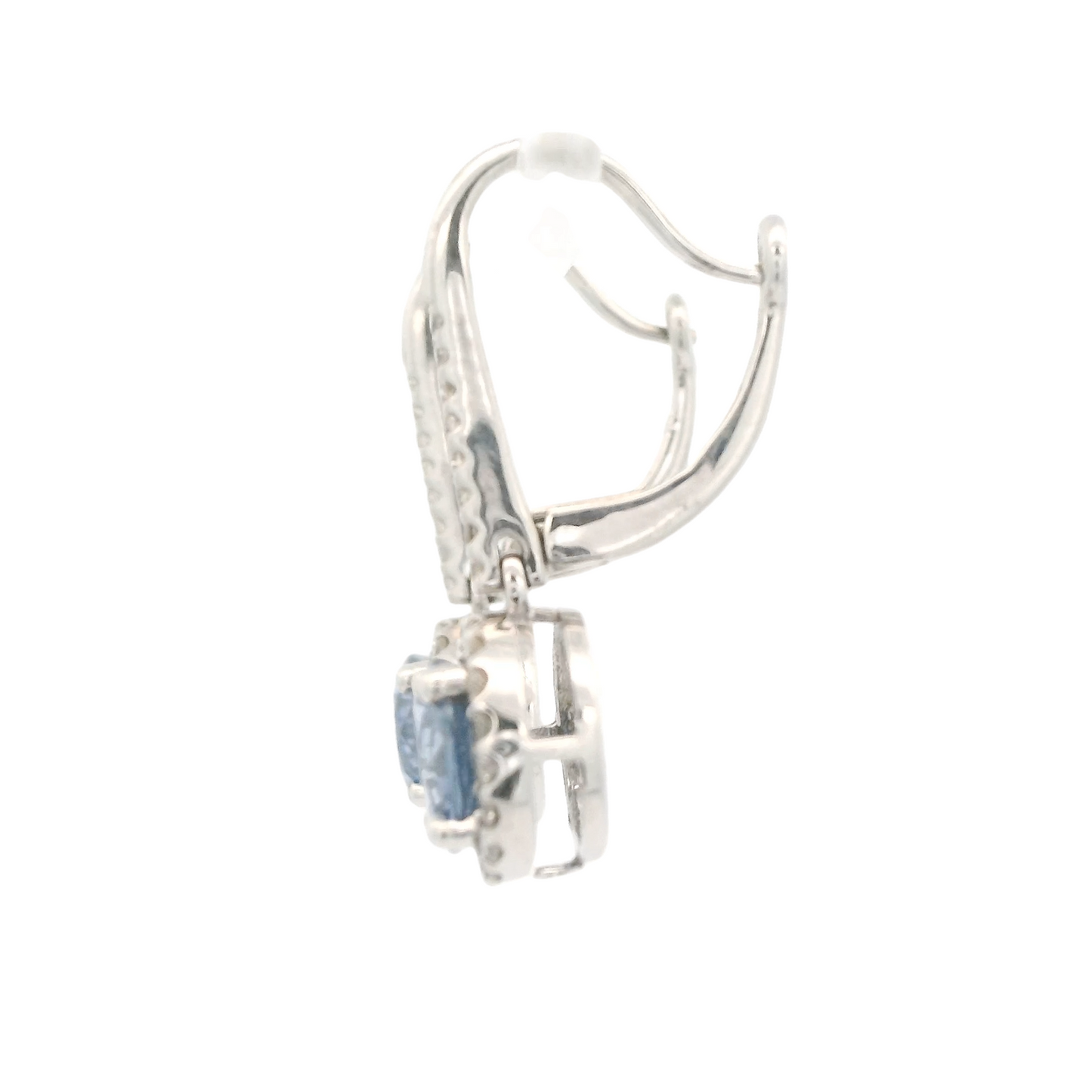 Light Blue Sapphire & Diamond Dangles