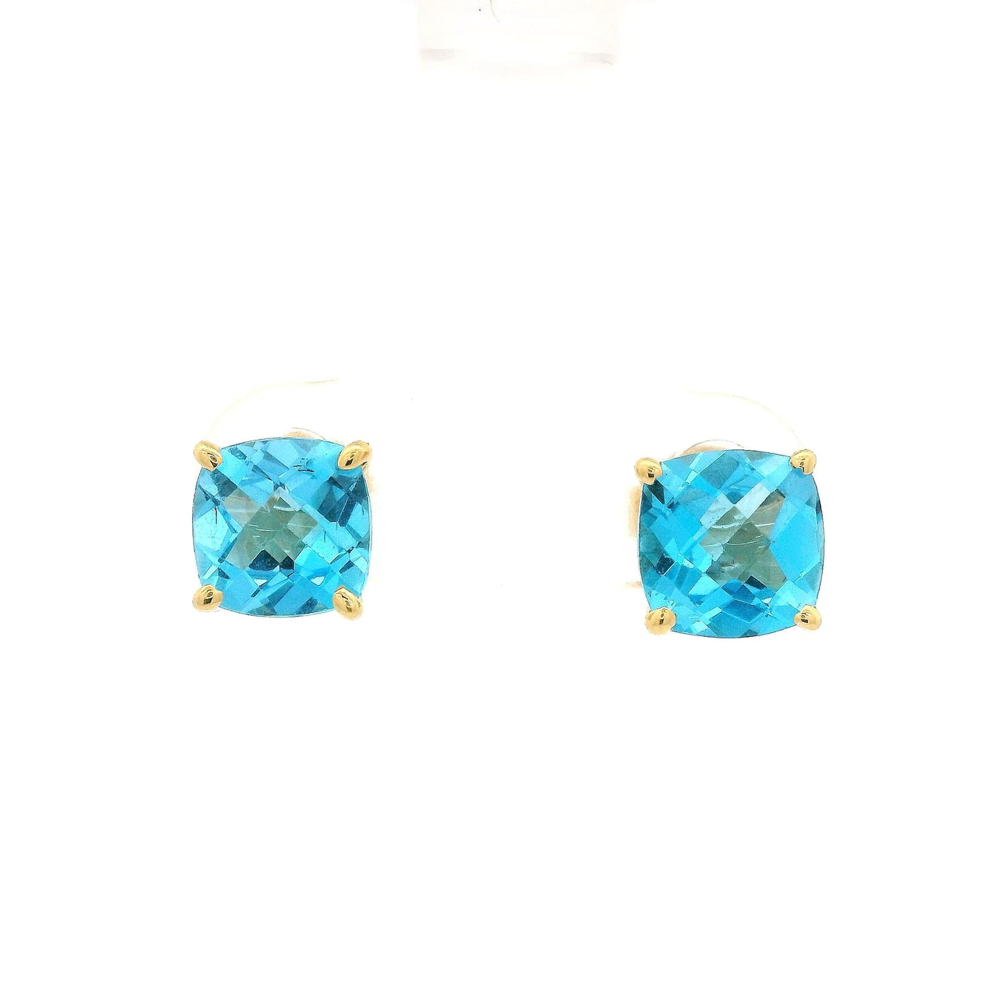 Cushion Cut Topaz Studs