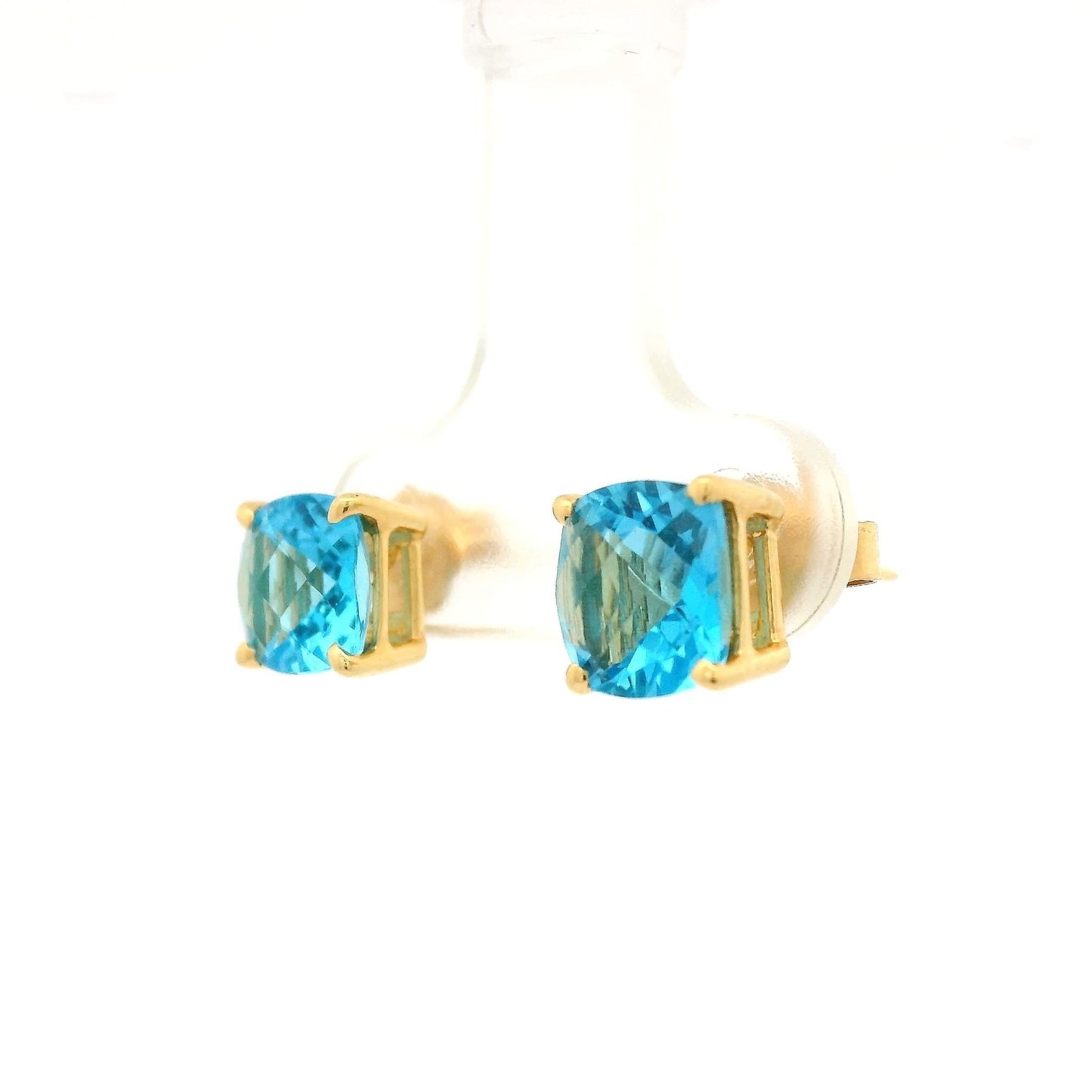 Cushion Cut Topaz Studs