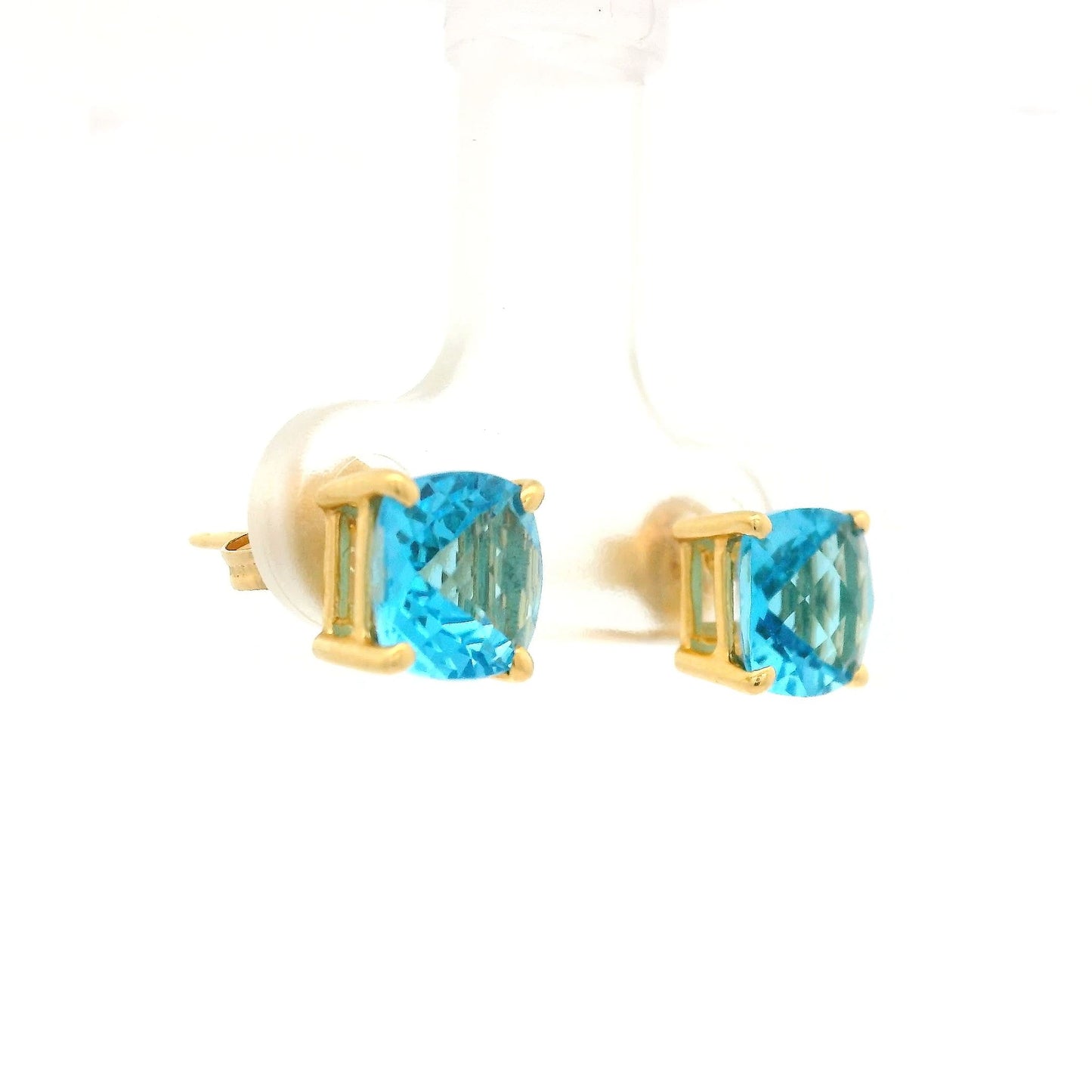 Cushion Cut Topaz Studs