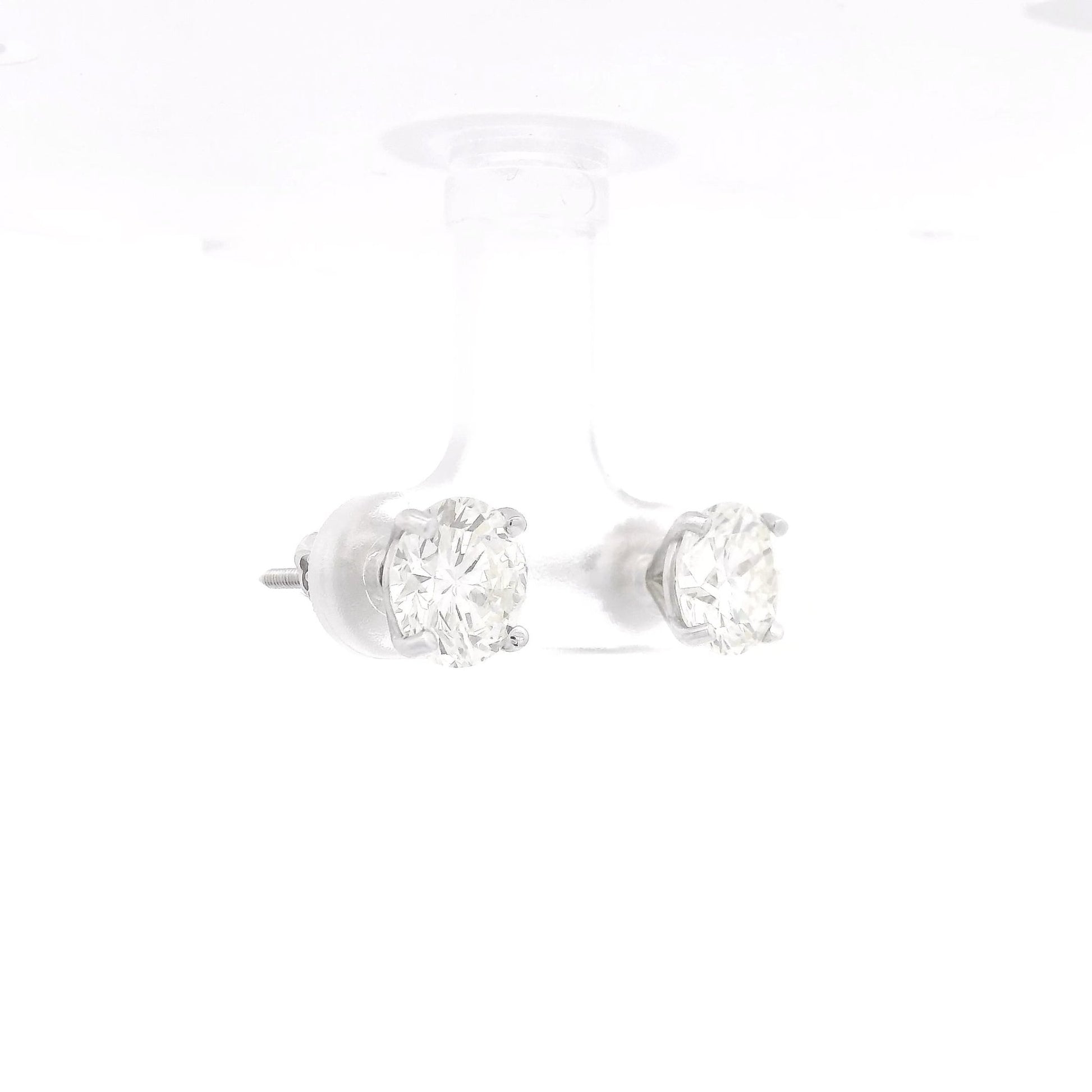 3.48ctw Round Cut DIamond 4 Prong Studs - Forever Rox Fine Jewelry