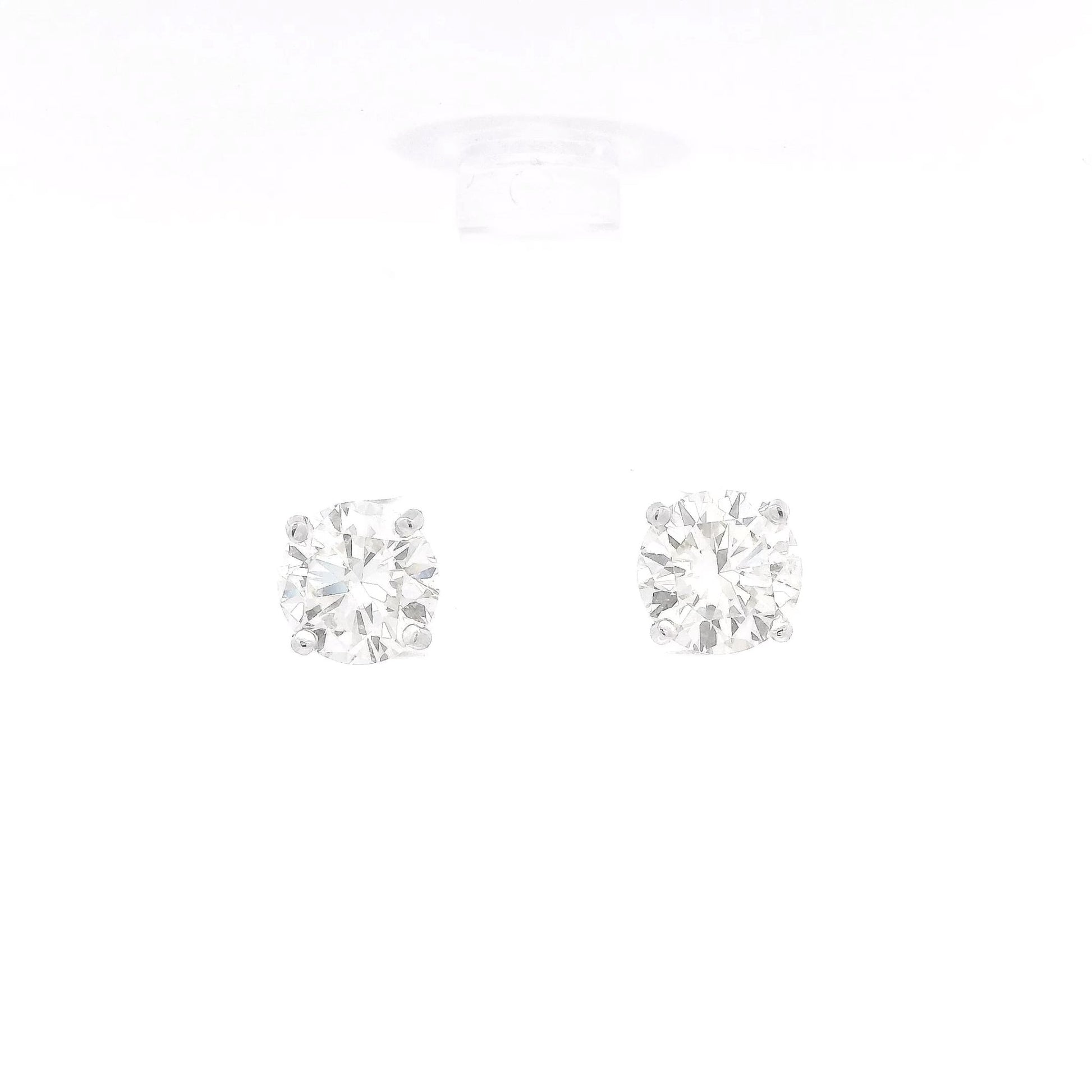 3.48ctw Round Cut DIamond 4 Prong Studs - Forever Rox Fine Jewelry