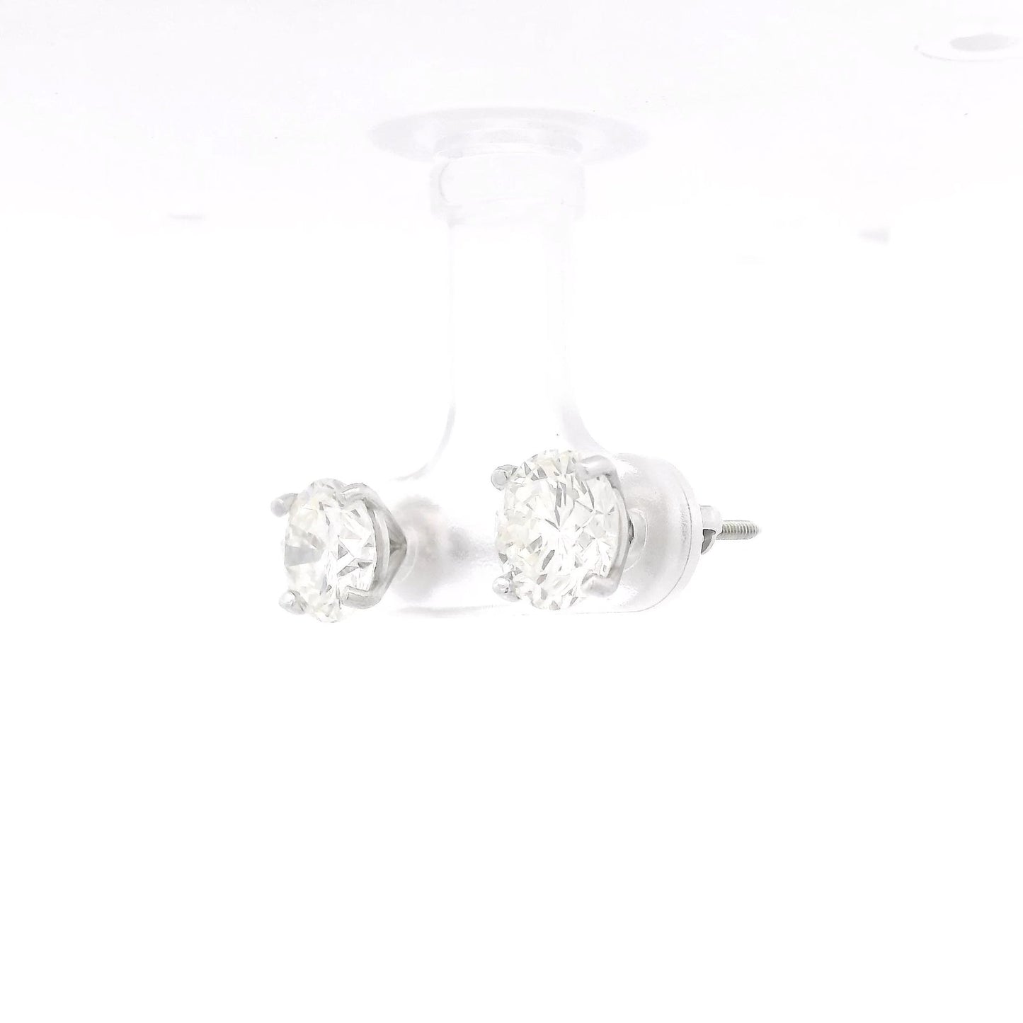 3.48ctw Round Cut DIamond 4 Prong Studs - Forever Rox Fine Jewelry