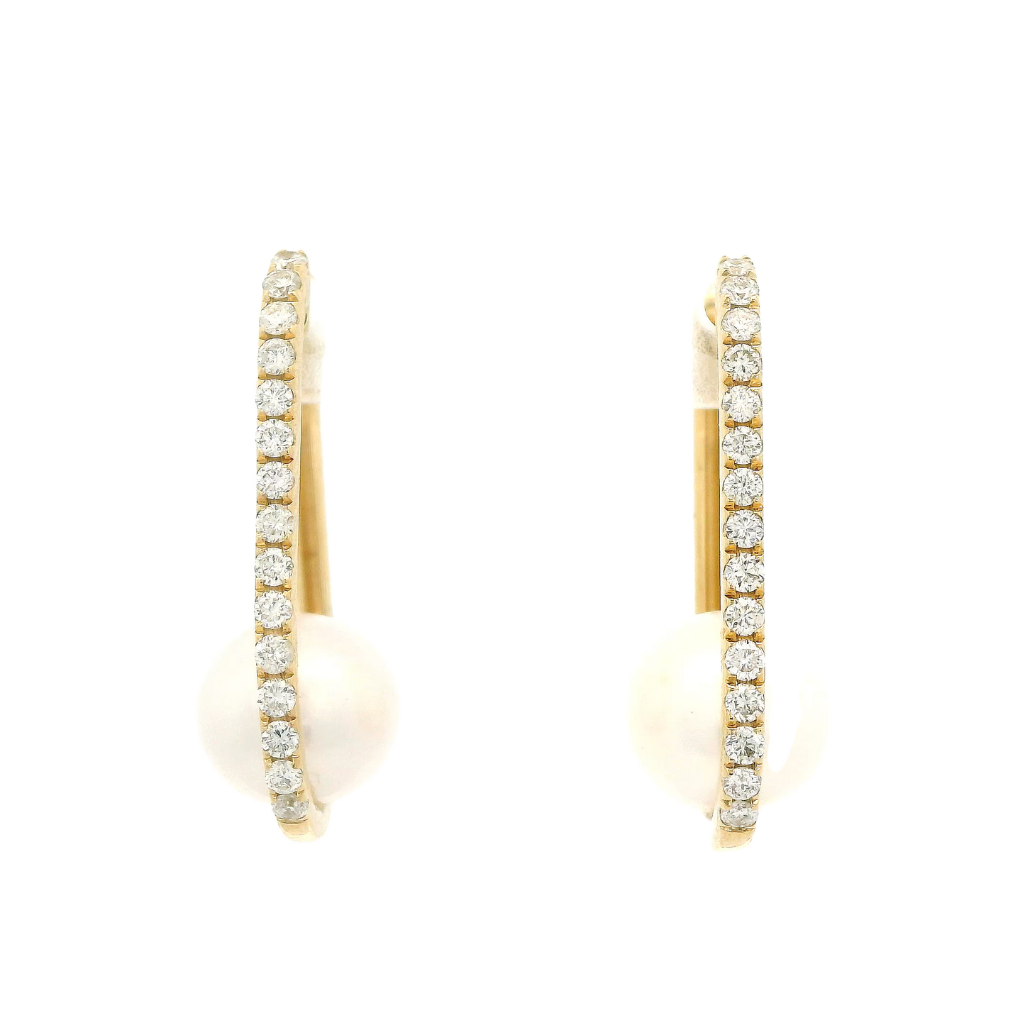 Diamond & Pearl Hoops