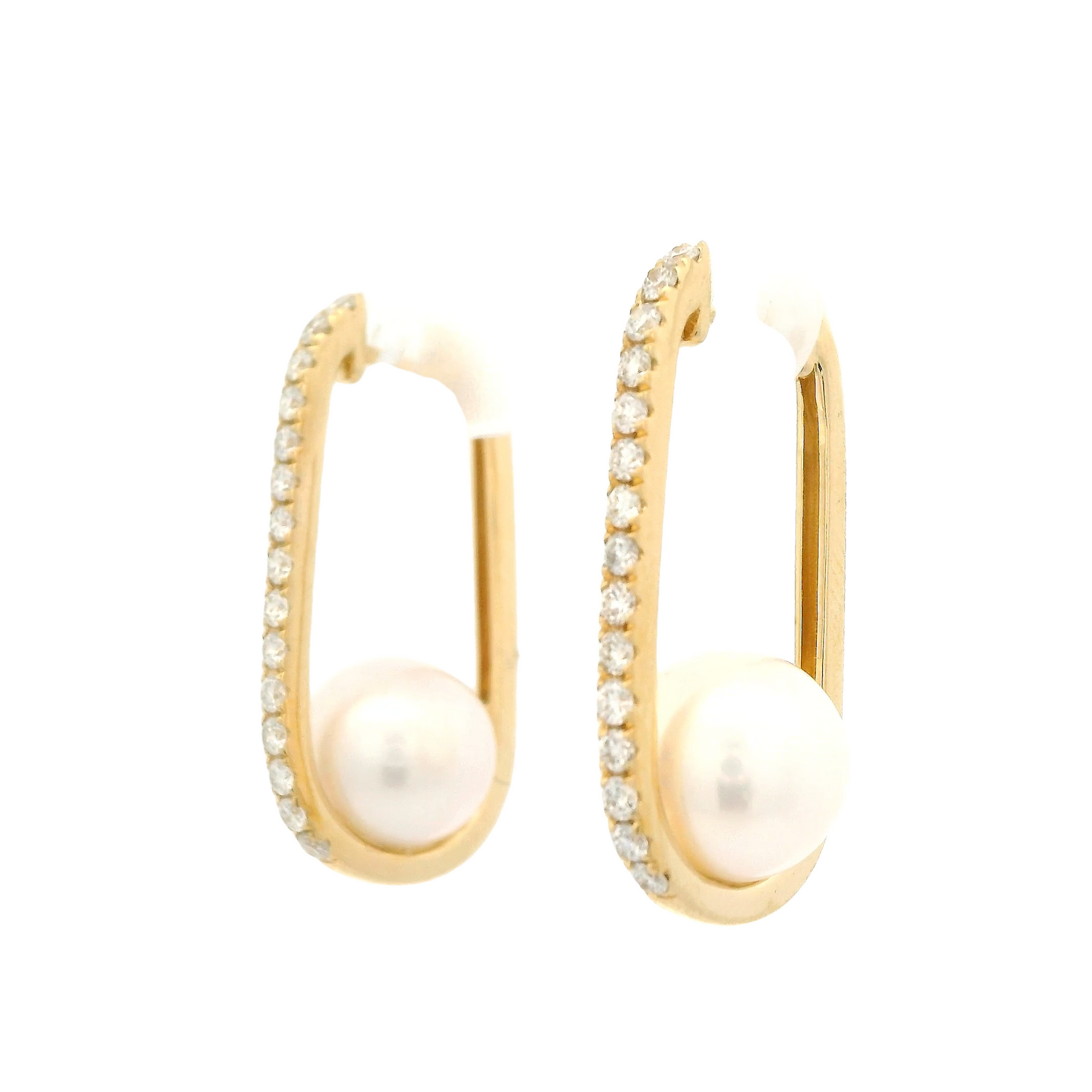 Diamond & Pearl Hoops