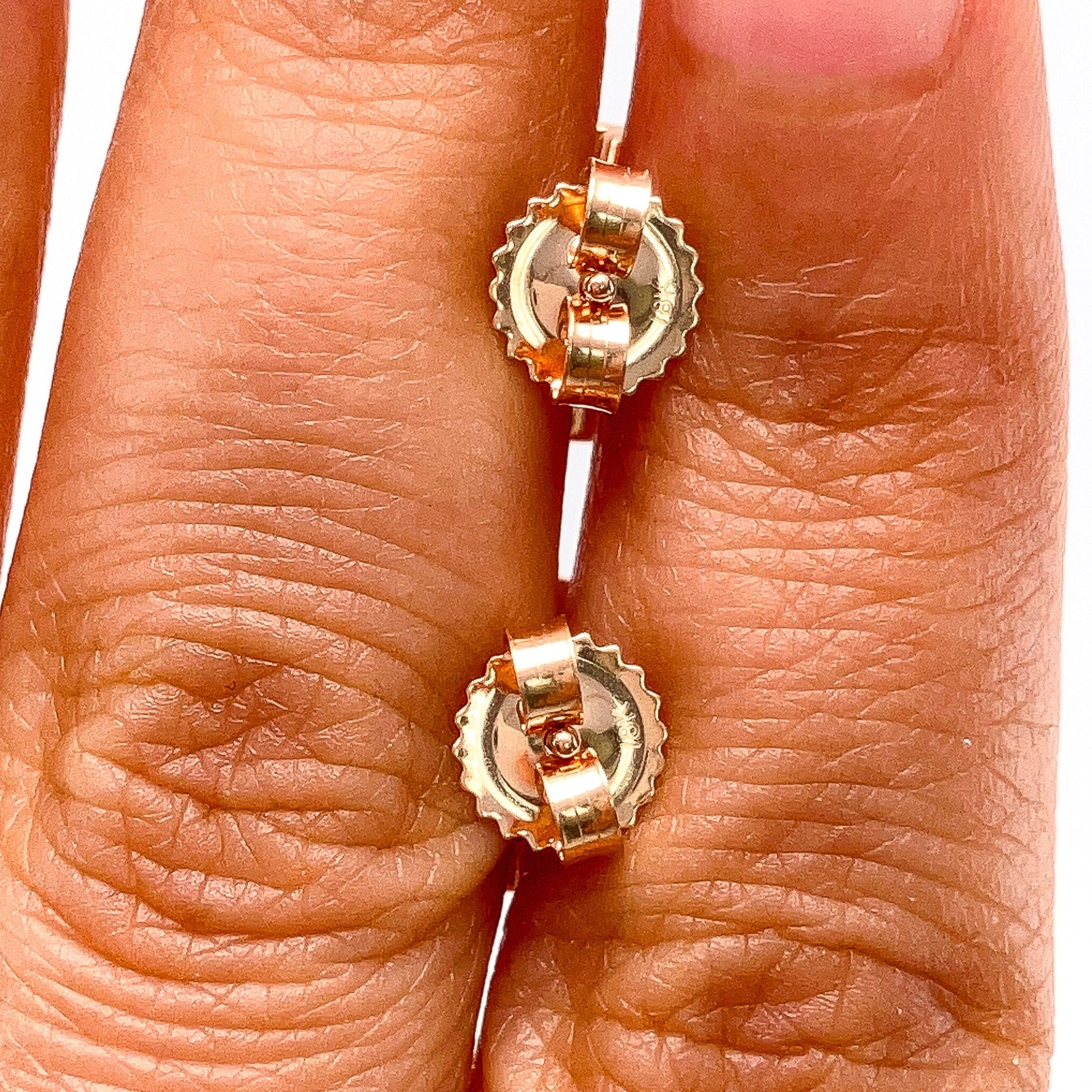 3.83cts GIA Certified Sri Lanka No Heat Sapphire & Pink Diamond Stud Earrings, 18k º - Forever Rox