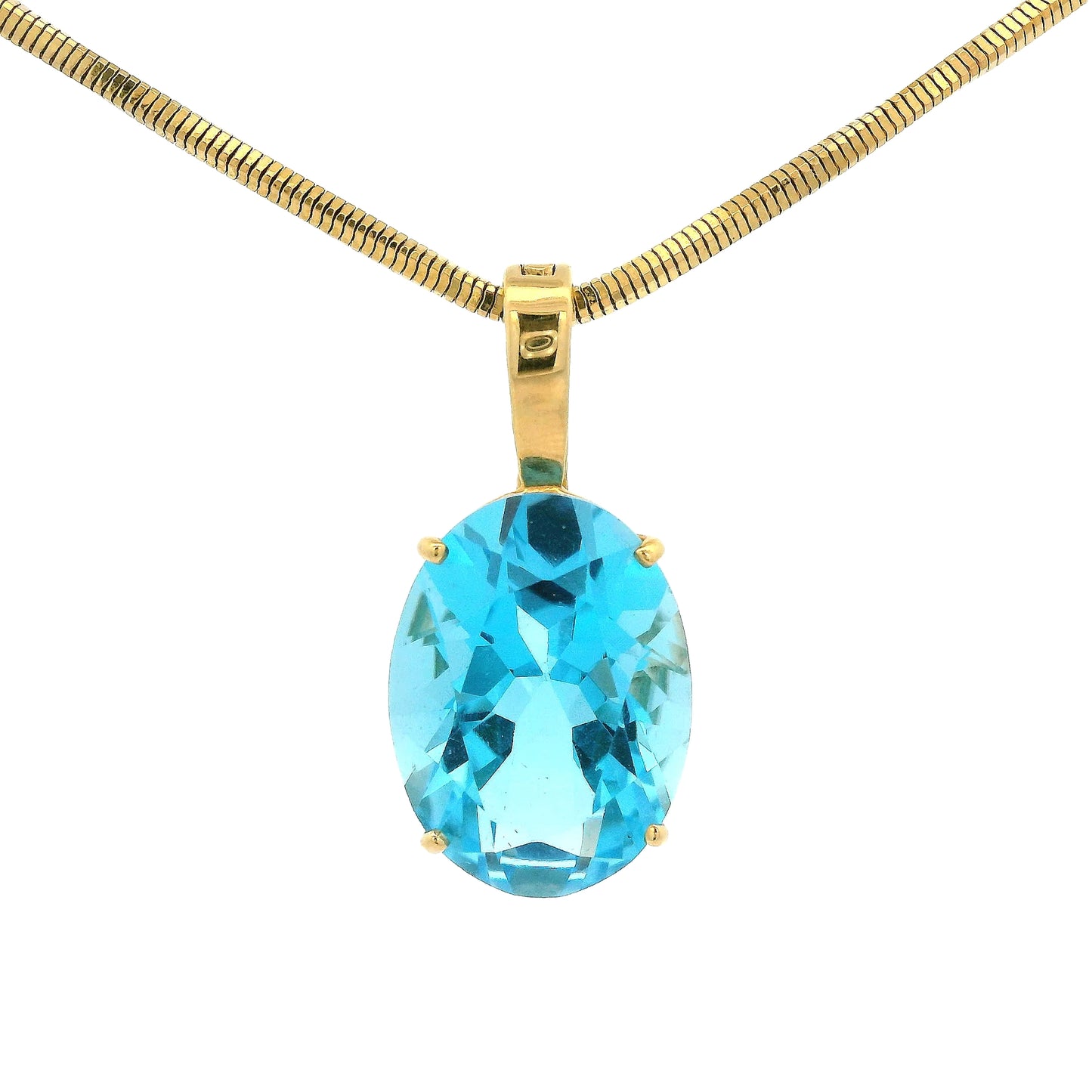 Oval Topaz Pendant