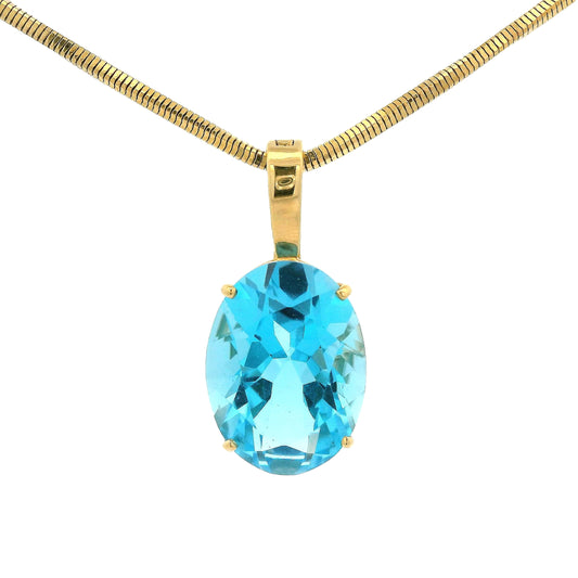 Oval Topaz Pendant