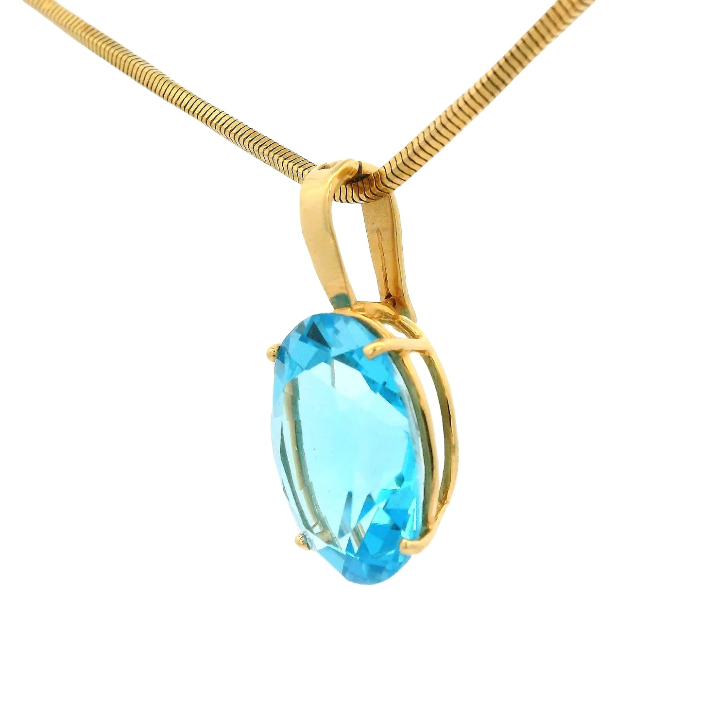 Oval Topaz Pendant