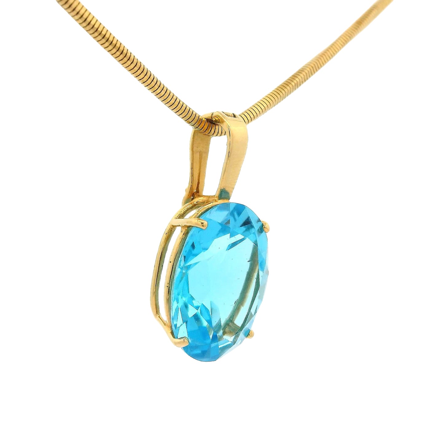 Oval Topaz Pendant