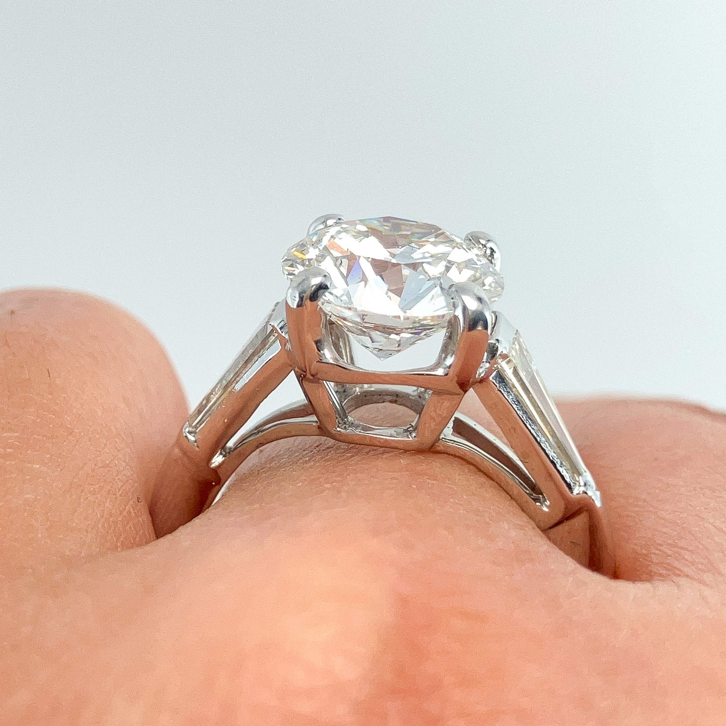 4.05ct GIA Certified Round G/SI2 Diamond Engagement Ring, 18k - Forever Rox