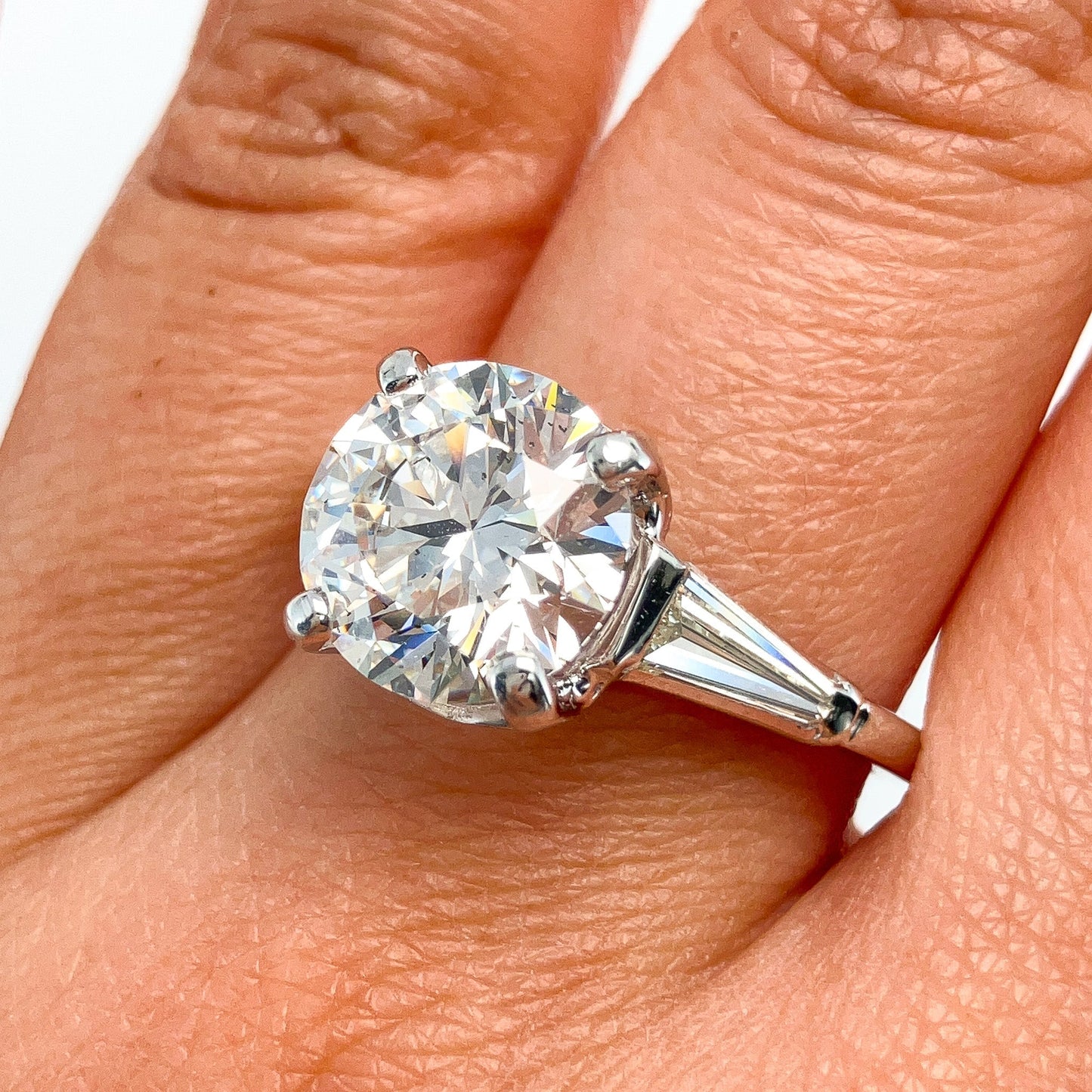 4.05ct GIA Certified Round G/SI2 Diamond Engagement Ring, 18k - Forever Rox