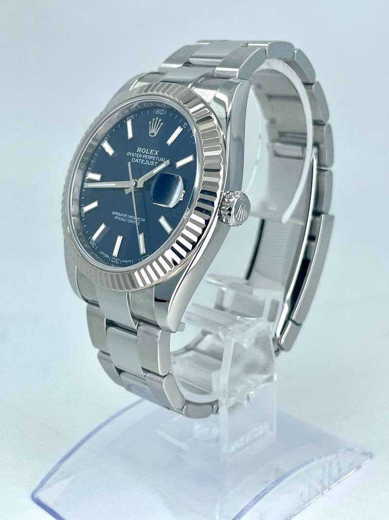 41mm 2018 Stainless Steel Rolex Datejust With Blue Dial & Jubilee Bracelet - Forever Rox Fine Jewelry