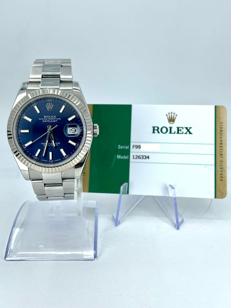 41mm 2018 Stainless Steel Rolex Datejust With Blue Dial & Jubilee Bracelet - Forever Rox Fine Jewelry