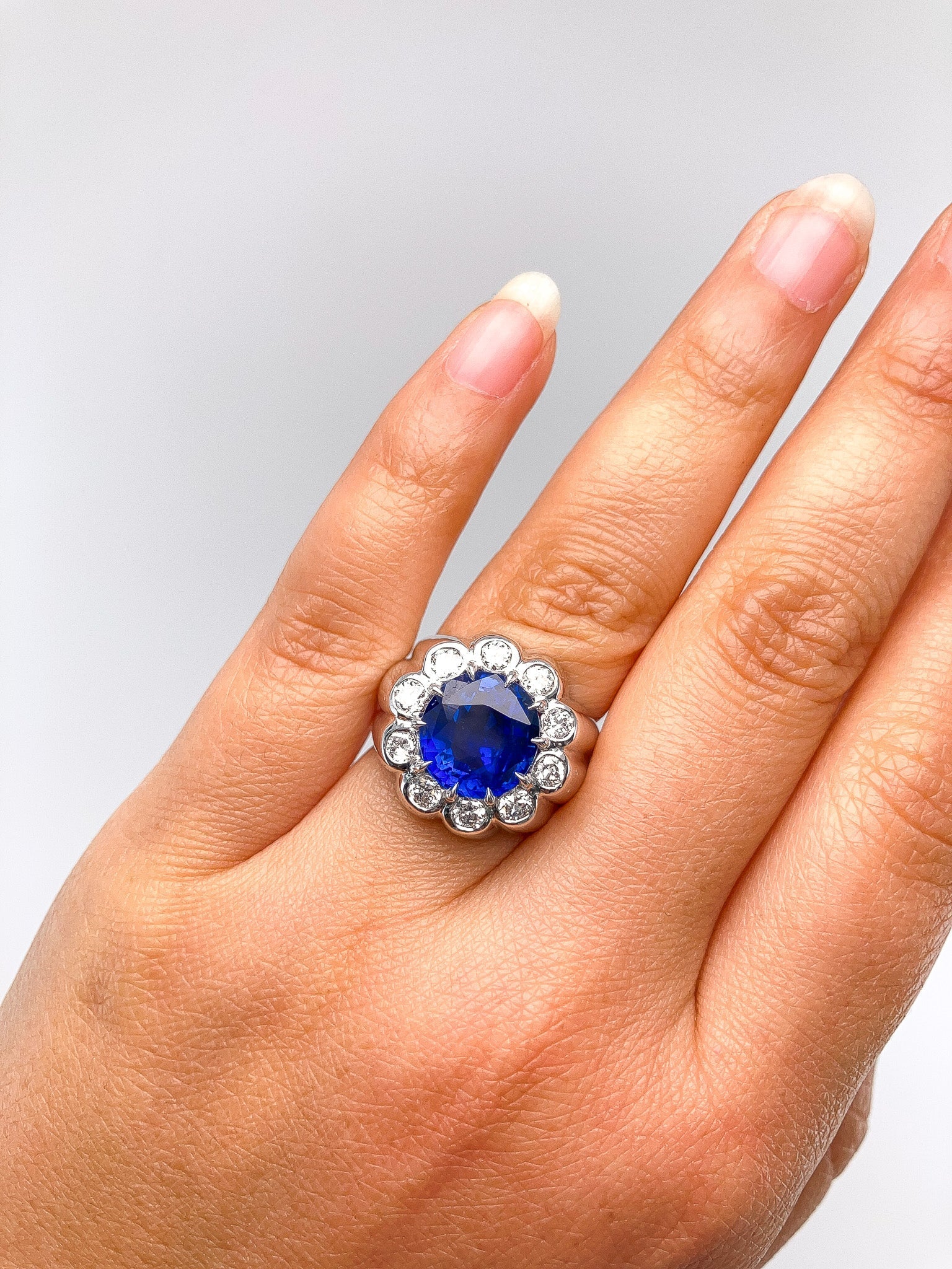 4.26ct Burma No Heat Sapphire & Diamond Ring, Platinum - Forever Rox