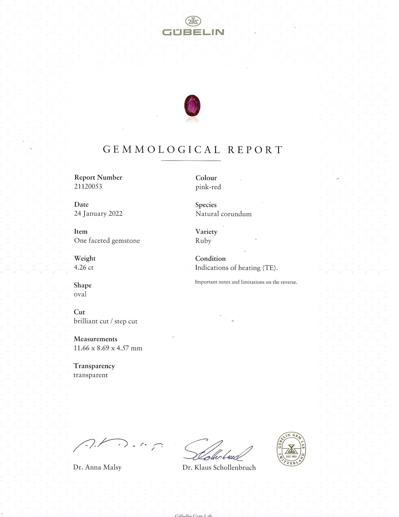 4.26ct Gubelin Certified Ruby & Diamond Ring by Fred of Paris, 18k - Forever Rox