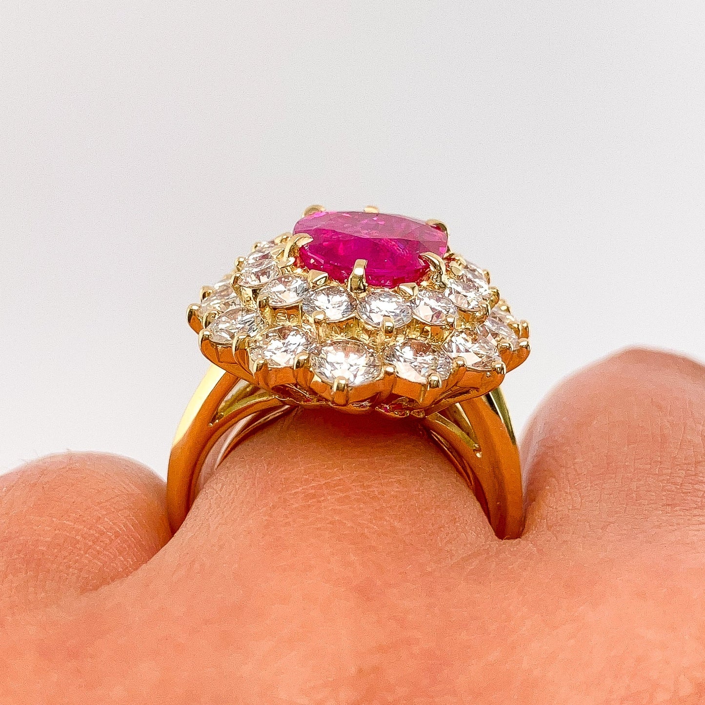 4.26ct Gubelin Certified Ruby & Diamond Ring by Fred of Paris, 18k - Forever Rox