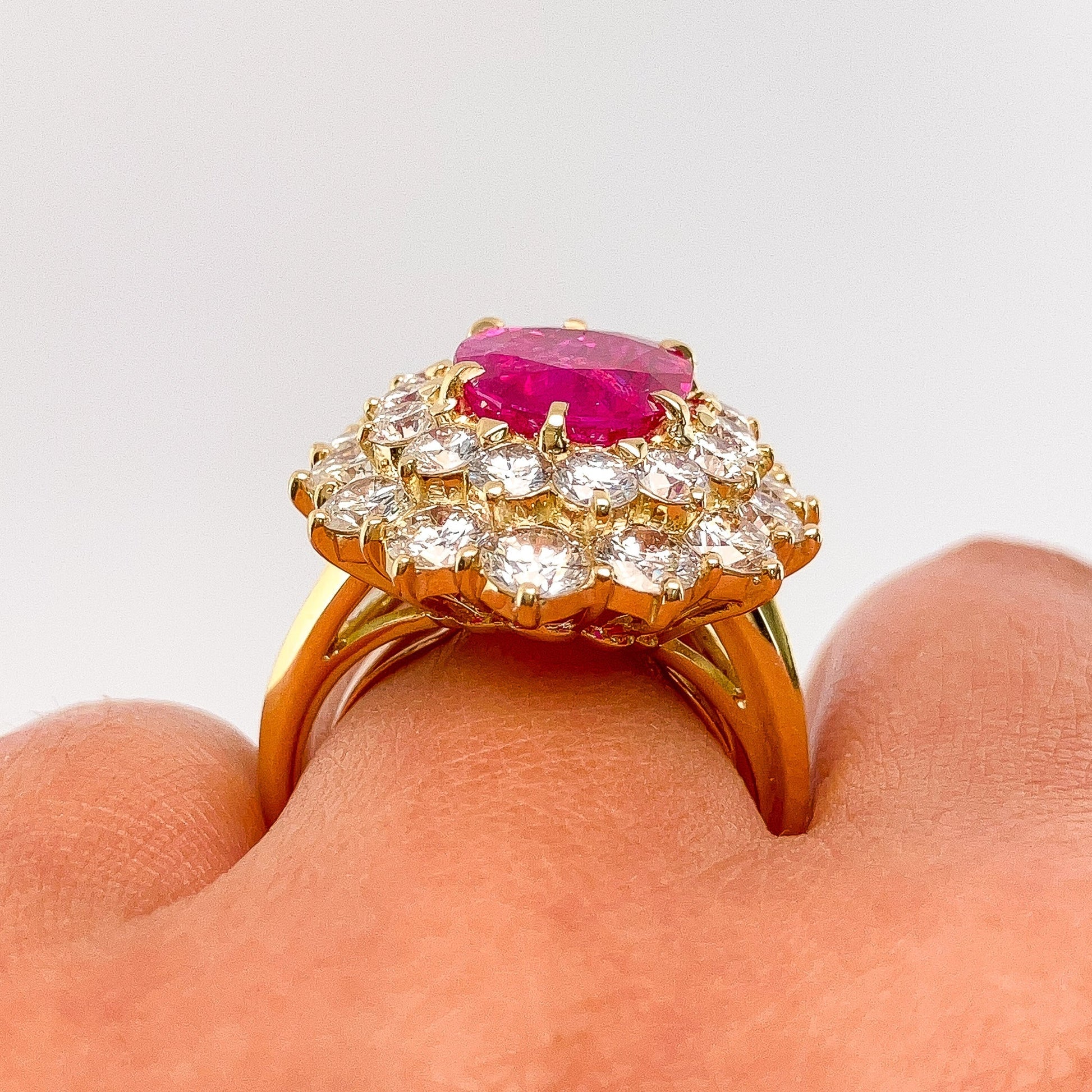 4.26ct Gubelin Certified Ruby & Diamond Ring by Fred of Paris, 18k - Forever Rox