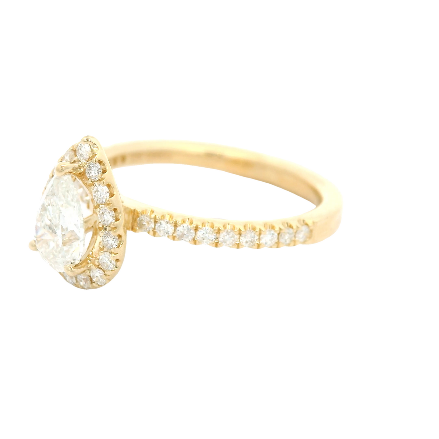 Pear Shape & Diamond Ring