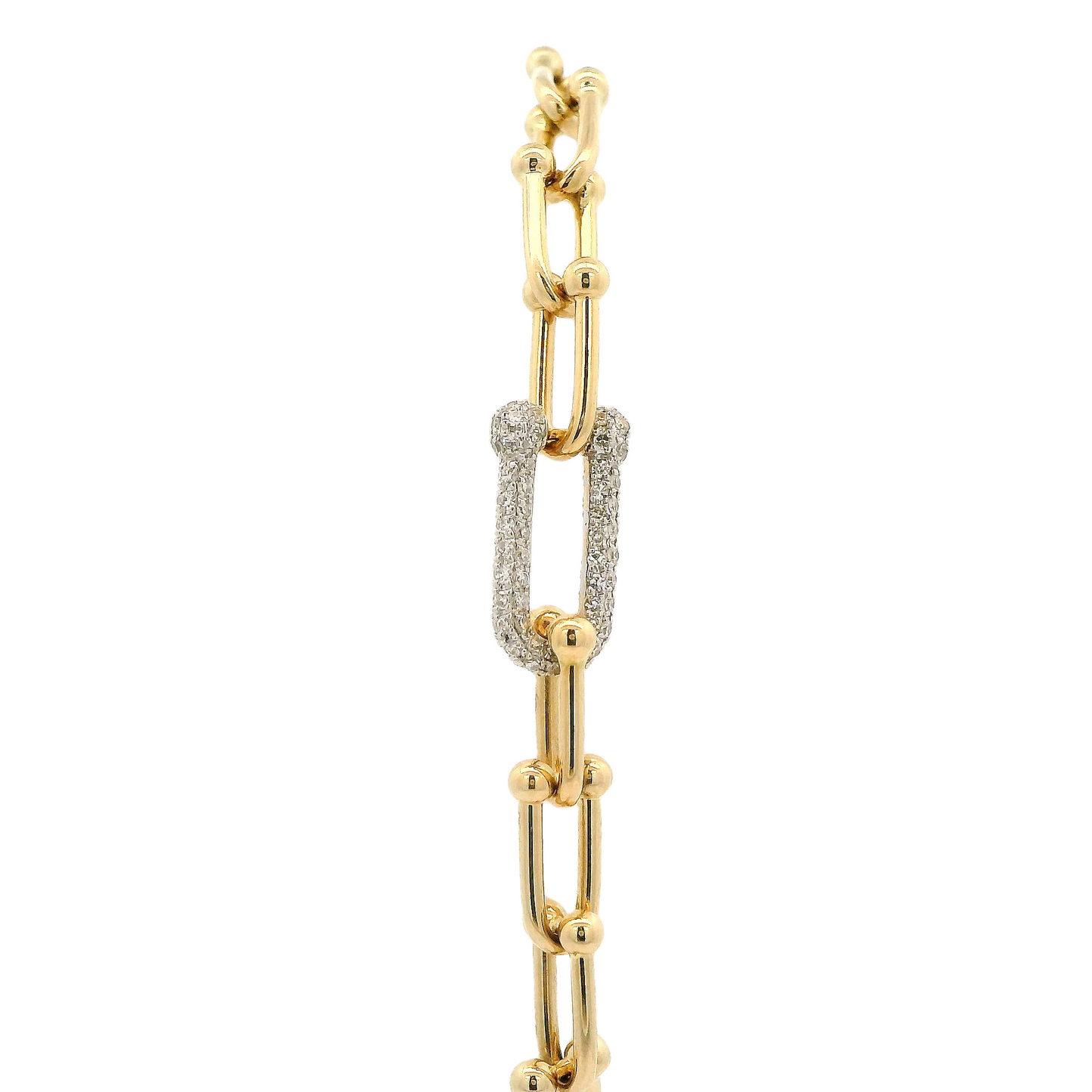 Diamond & Gold Hardwear Link Bracelet