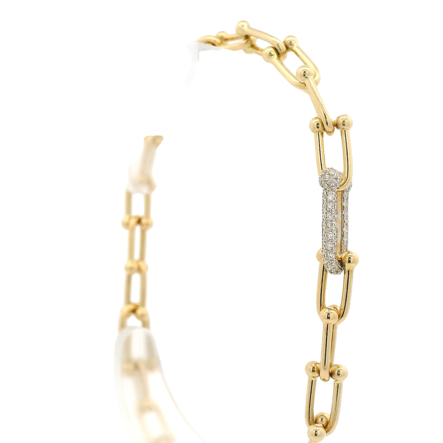 Diamond & Gold Hardwear Link Bracelet