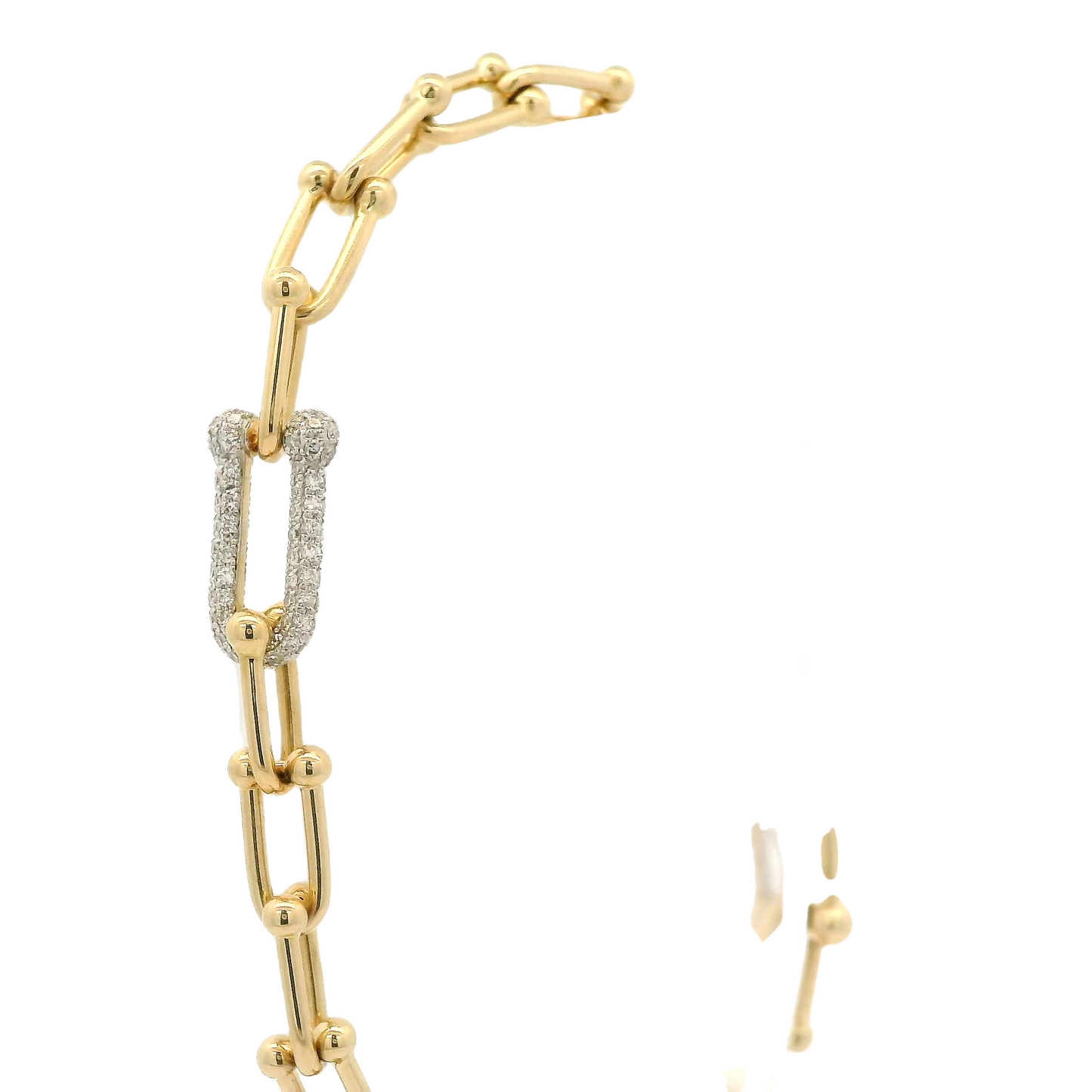 Diamond & Gold Hardwear Link Bracelet