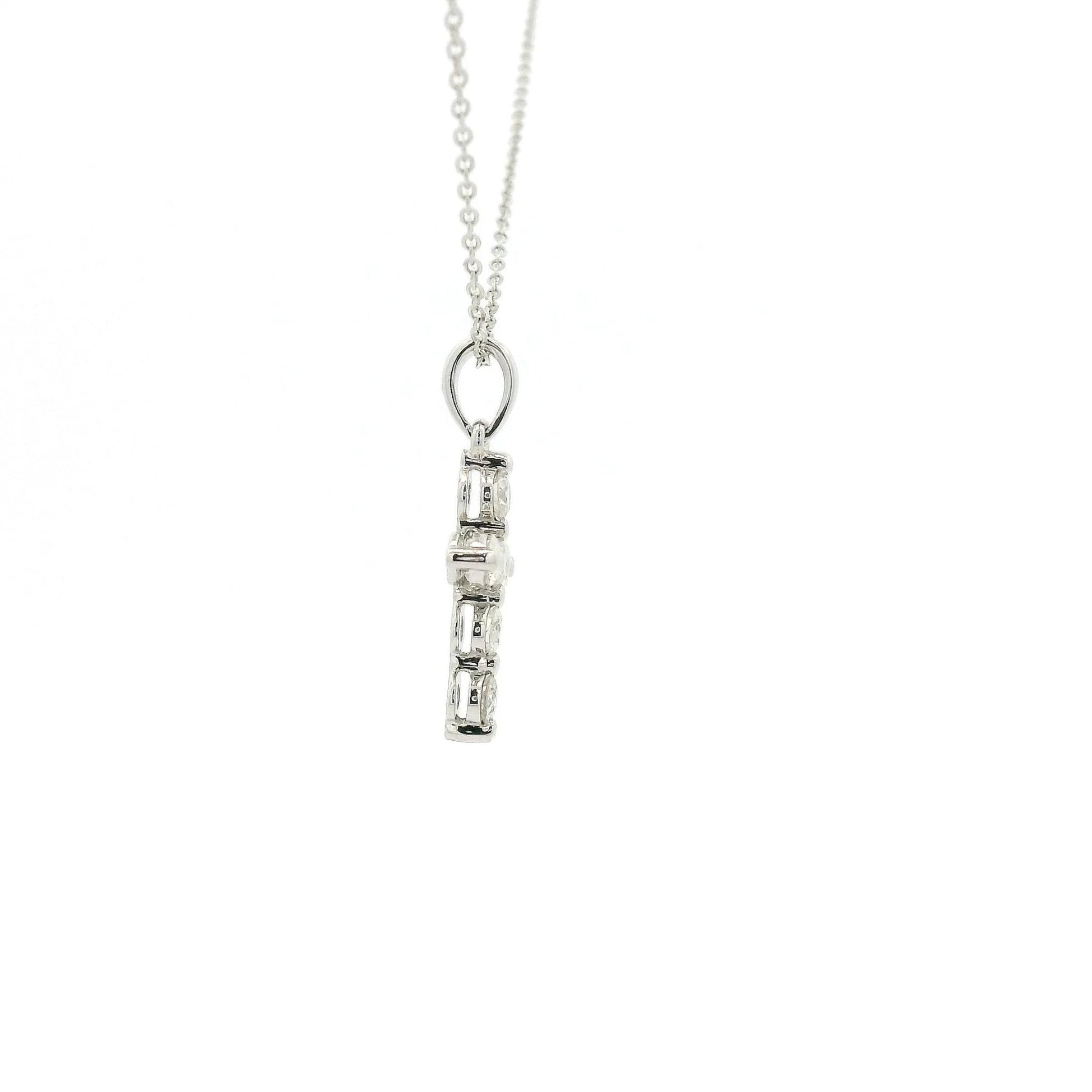 6 Round Cut Diamond Cross Pendant - Forever Rox Fine Jewelry