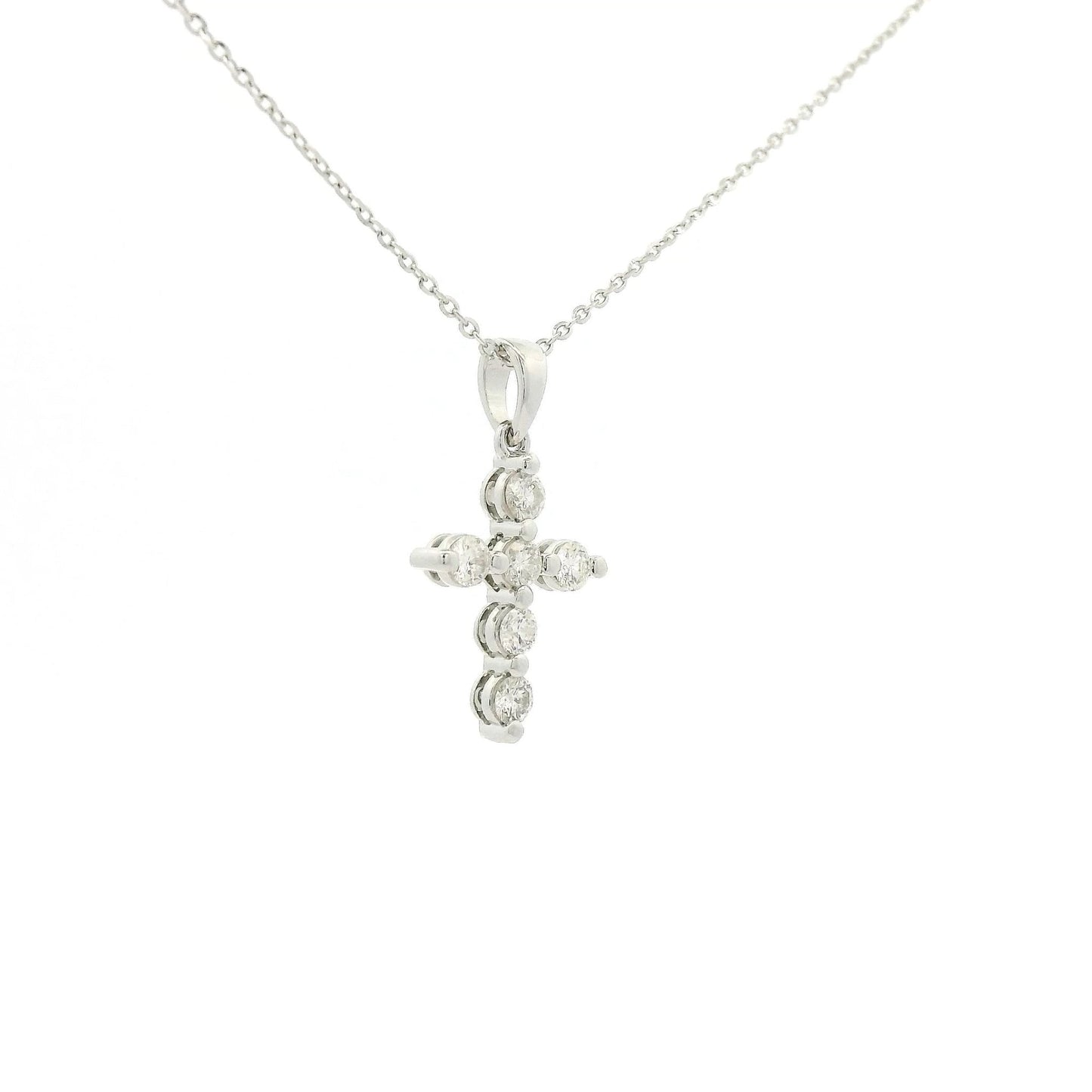6 Round Cut Diamond Cross Pendant - Forever Rox Fine Jewelry